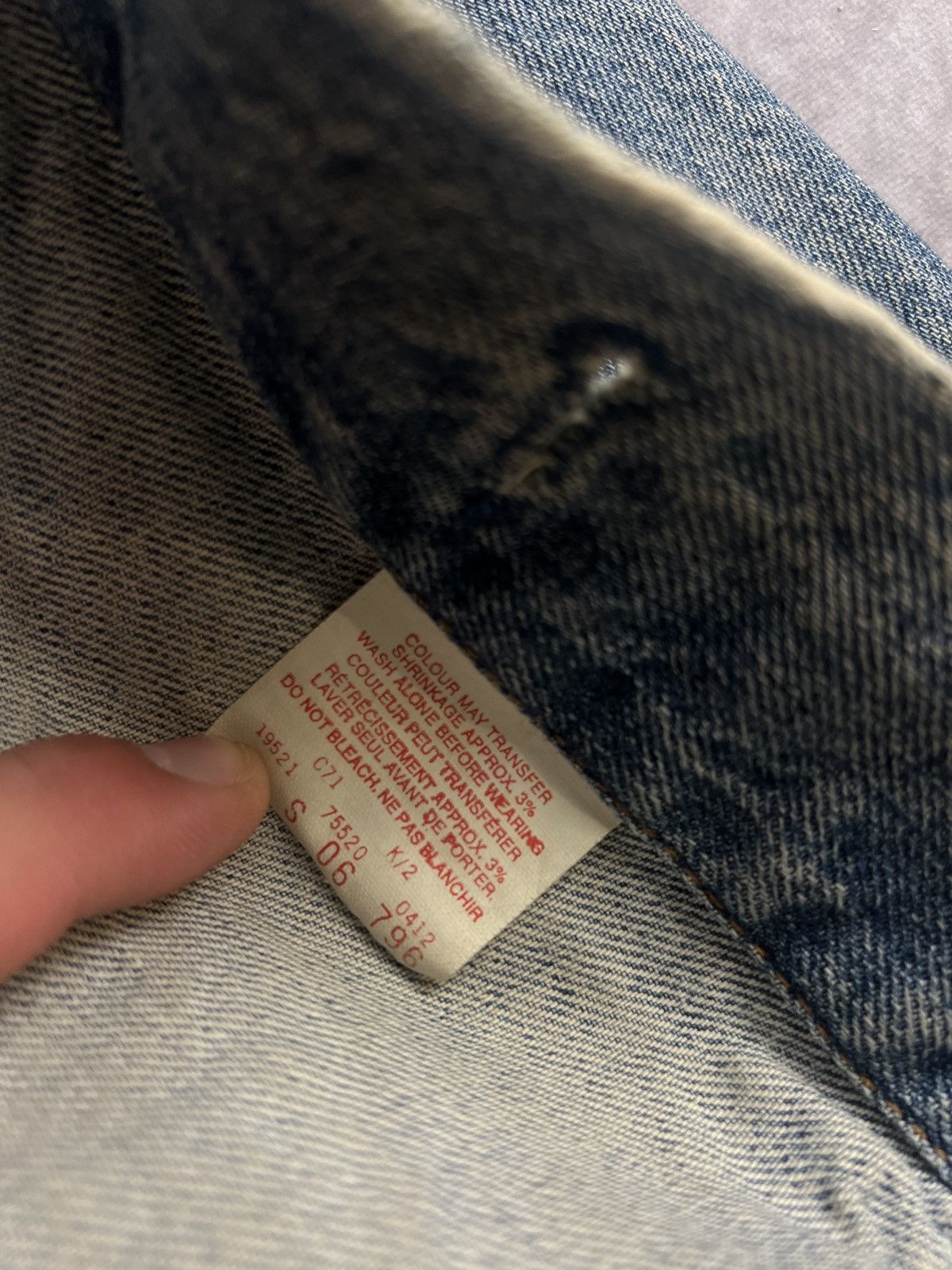 Levi's Vintage Clothing Vintage Levis Distressed Jacket Blue Jeans S/M Size Size US S / EU 44-46 / 1 - 4 Thumbnail