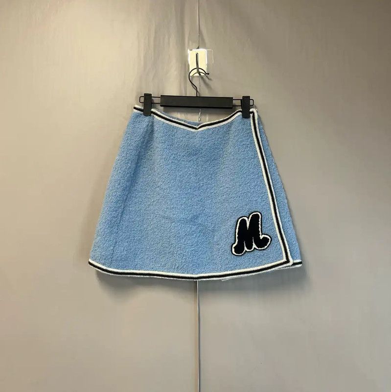 Miu Miu Miu Miu Sky Blue Cotton Skirt 0089 Size 23" - 1 Thumbnail