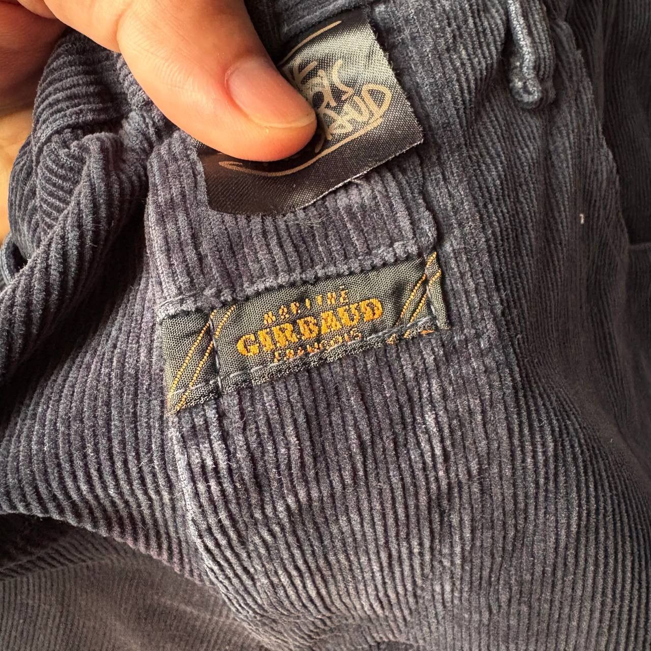 Marithe + Francois Girbaud Vintage Marithe Francois Girbaud MFG Navy Corduroy Pants Size US 33 - 12 Thumbnail
