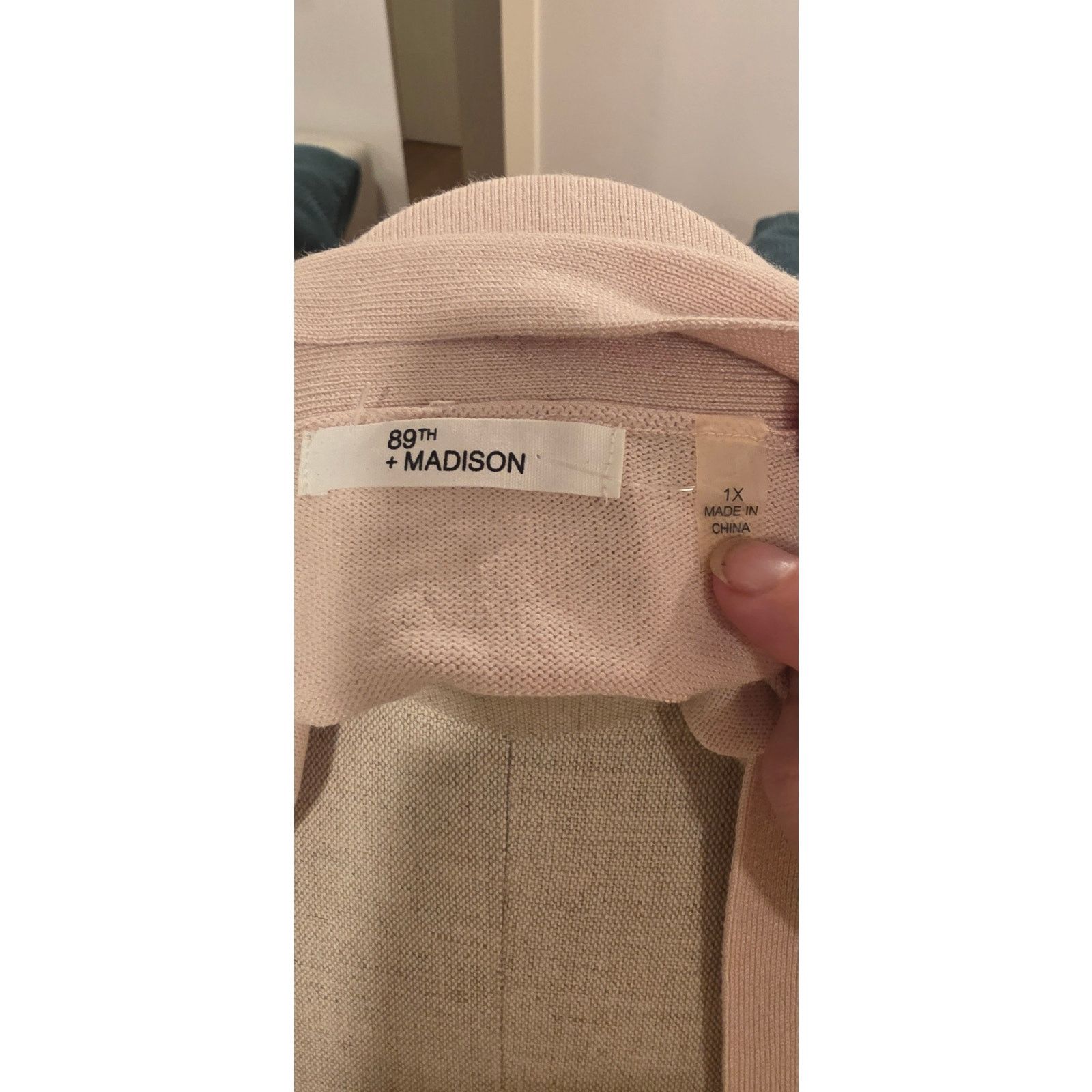 Other 89th & Madison Blush Pink Open Cardigan Size 1x NWOT Size XL / US 12-14 / IT 48-50 - 4 Thumbnail