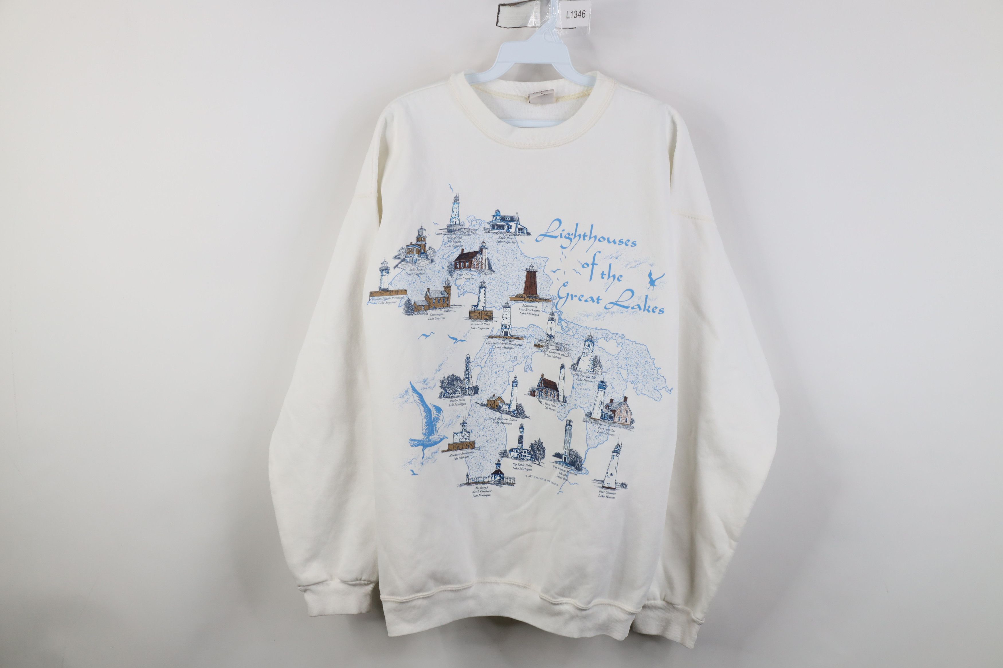 Vintage 90s Streetwear Lighthouse of the Lakes Sweatshirt