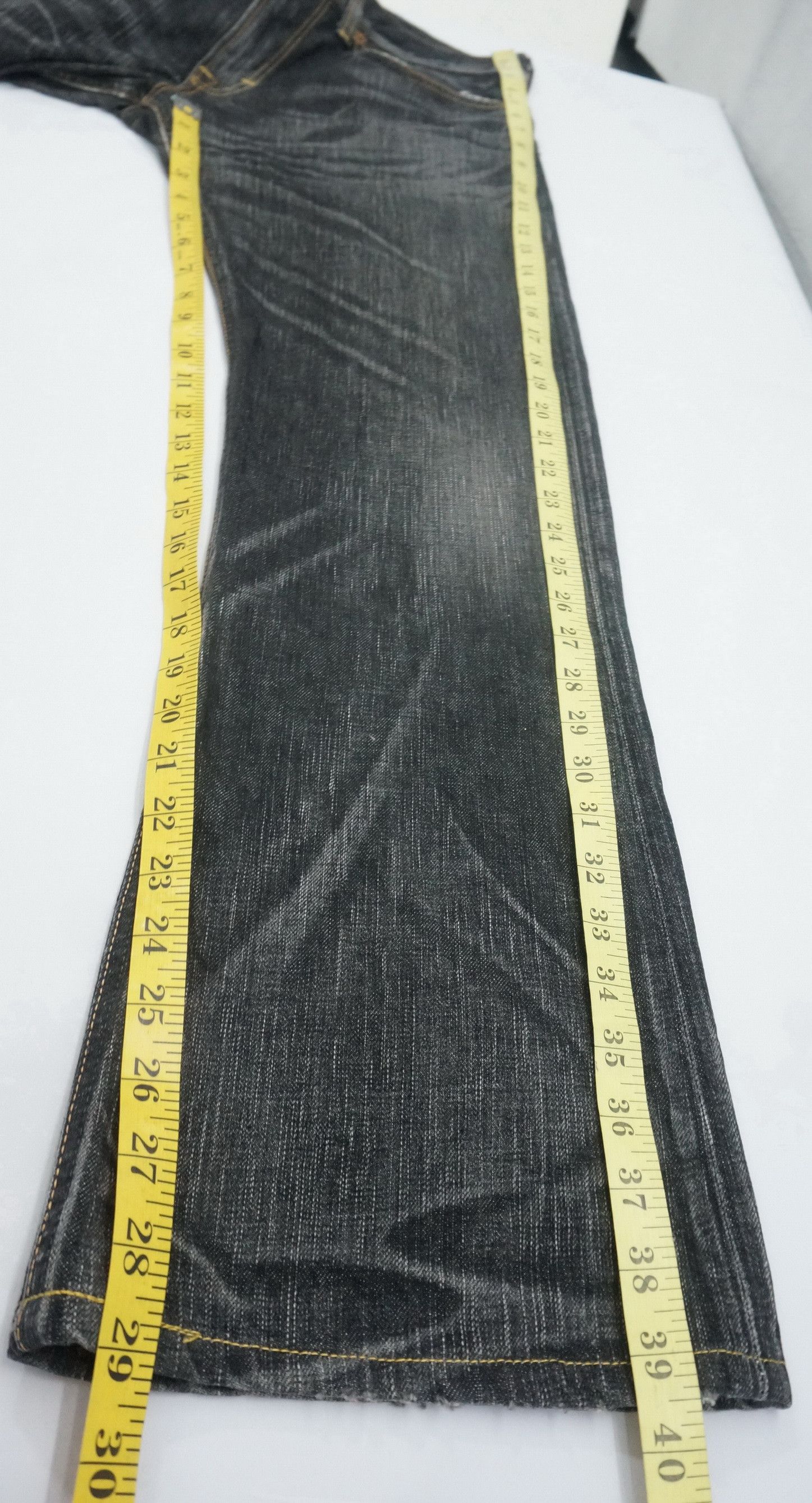 🔥 EDWIN 503 Vintage Flare Black Ripped Distressed