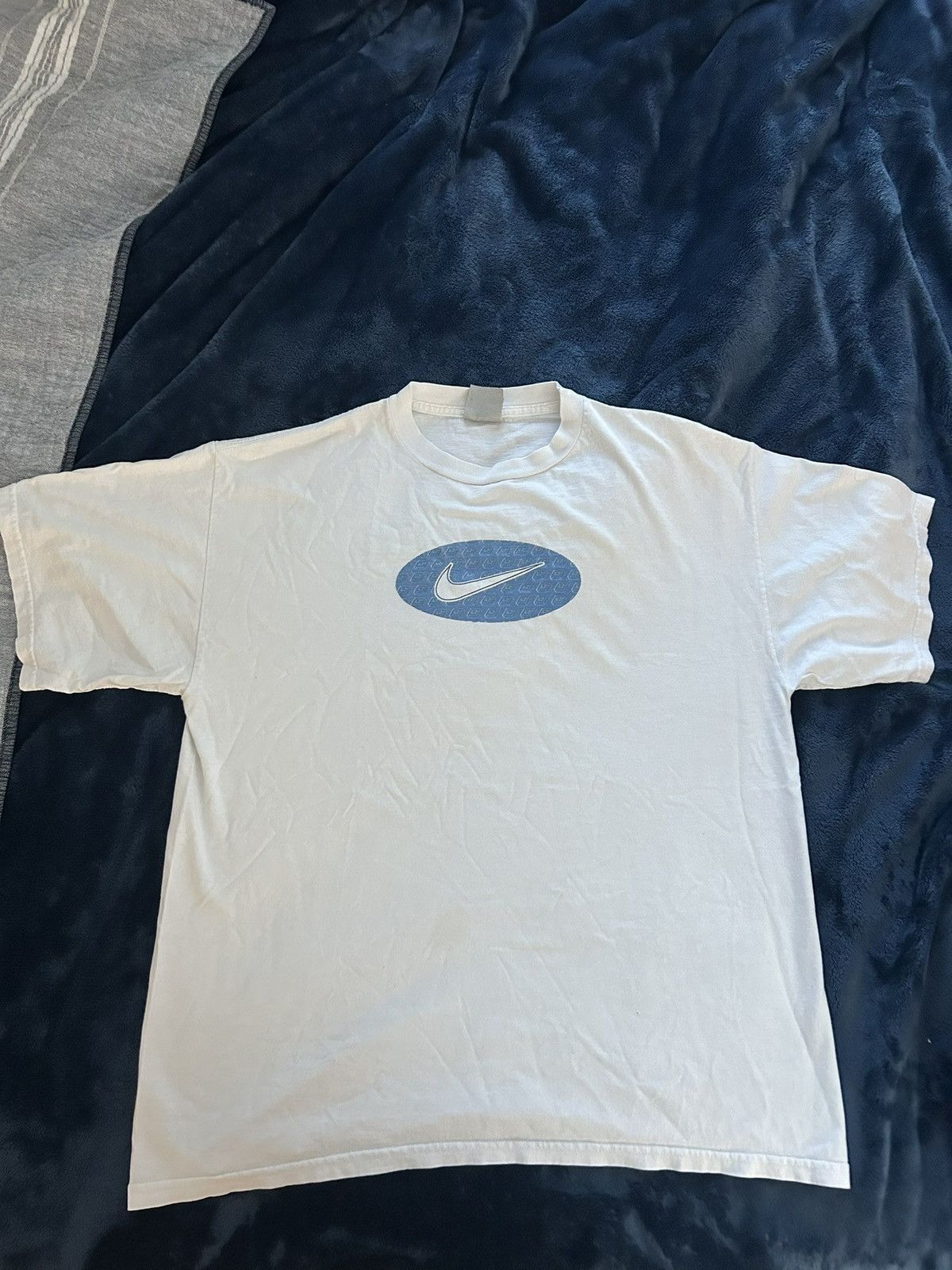 Nike × Vintage Vintage Nike Logo Tee White XL Size US XL / EU 56 / 4 - 1 Thumbnail