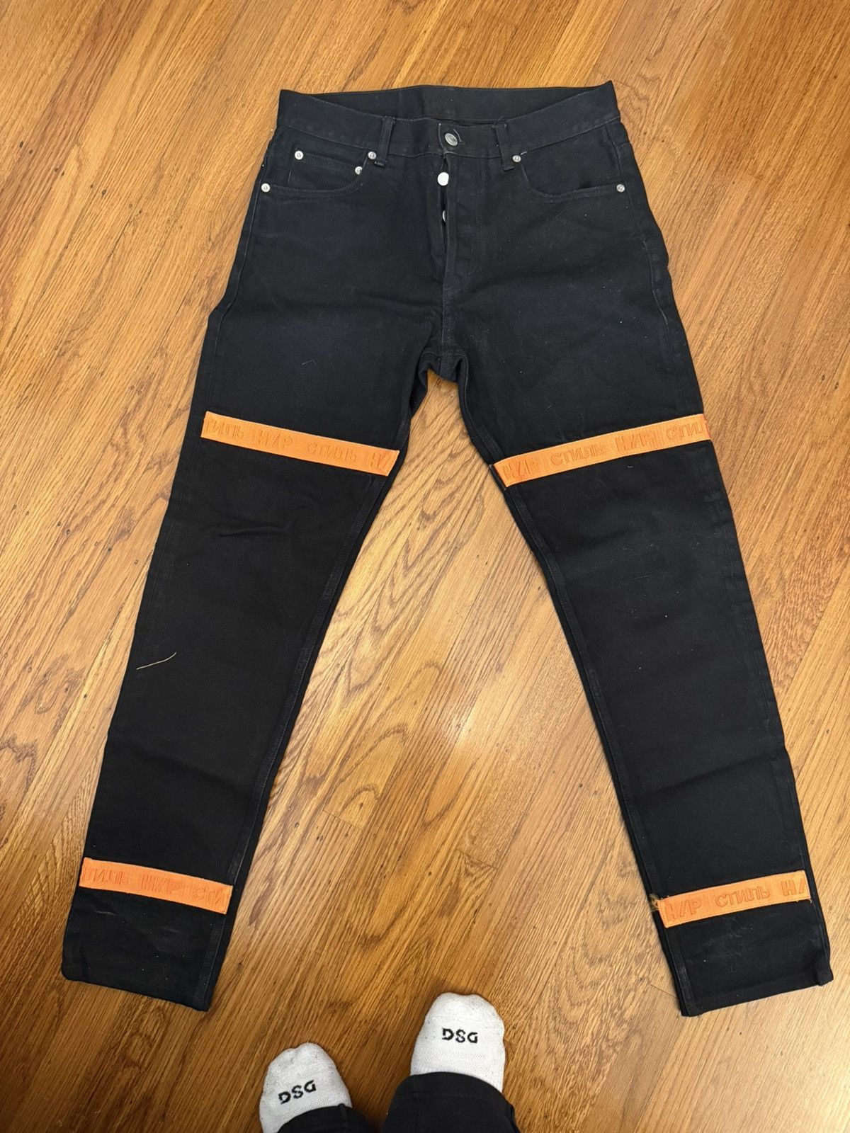 Heron Preston Heron Preston Tape Jeans Size US 30 / EU 46 - 1 Thumbnail