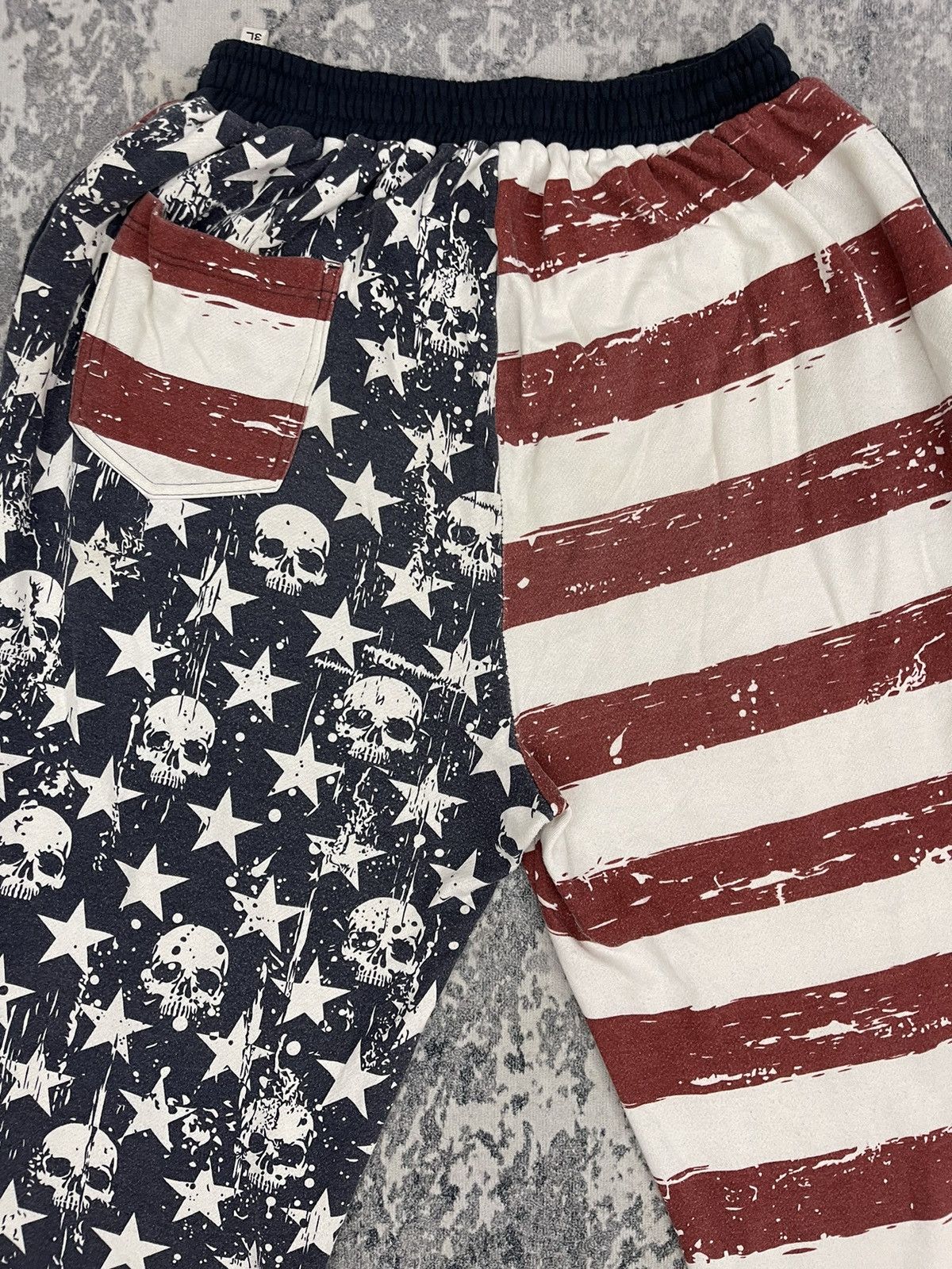 Vintage USA Flag Skull Baggy Pants Size US 34 / EU 50 - 8 Thumbnail