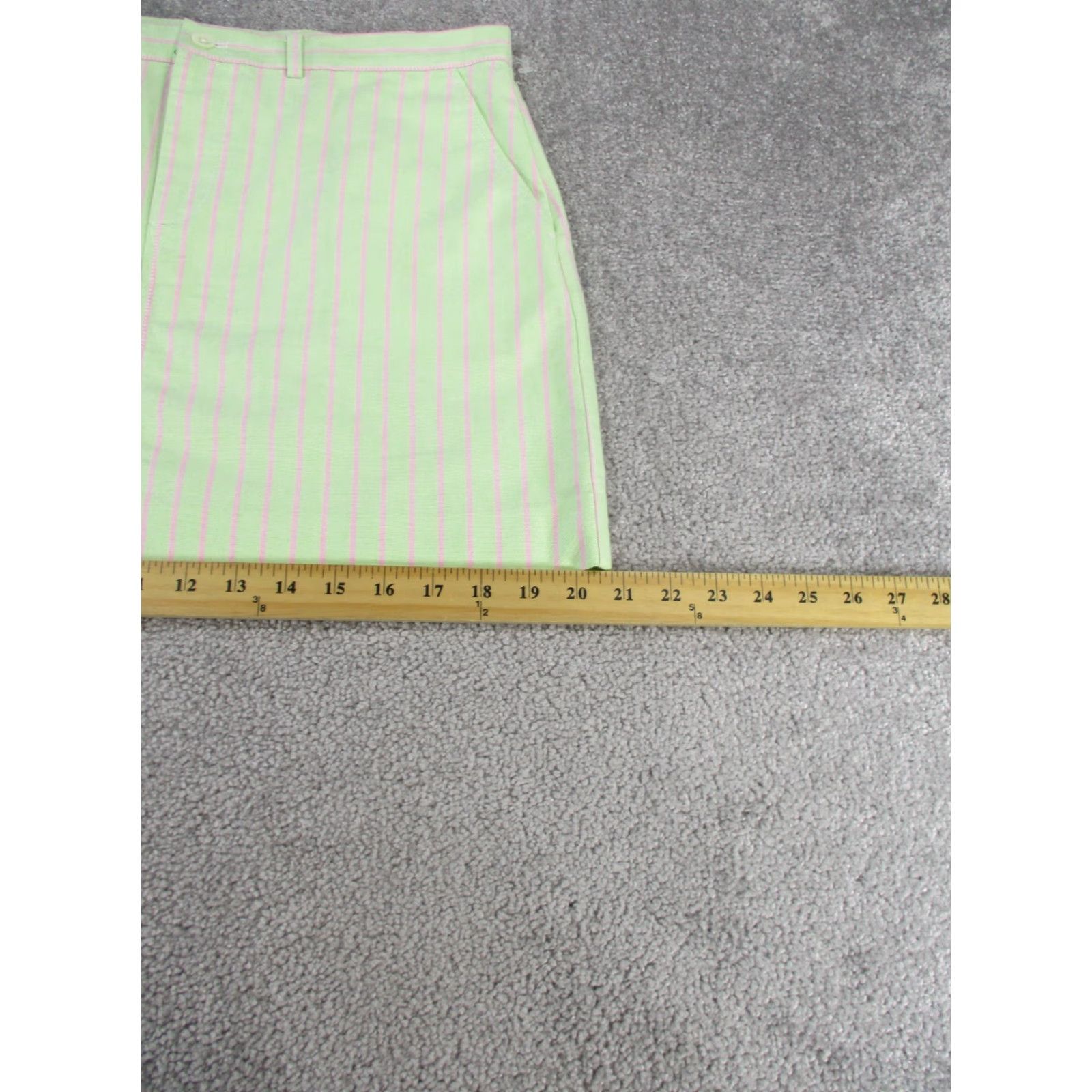 Ralph Lauren Ralph Lauren Skirt Womens 8 Green Pink Stripes Cotton Mini NEW Size 30" / US 8 / IT 44 - 4 Thumbnail