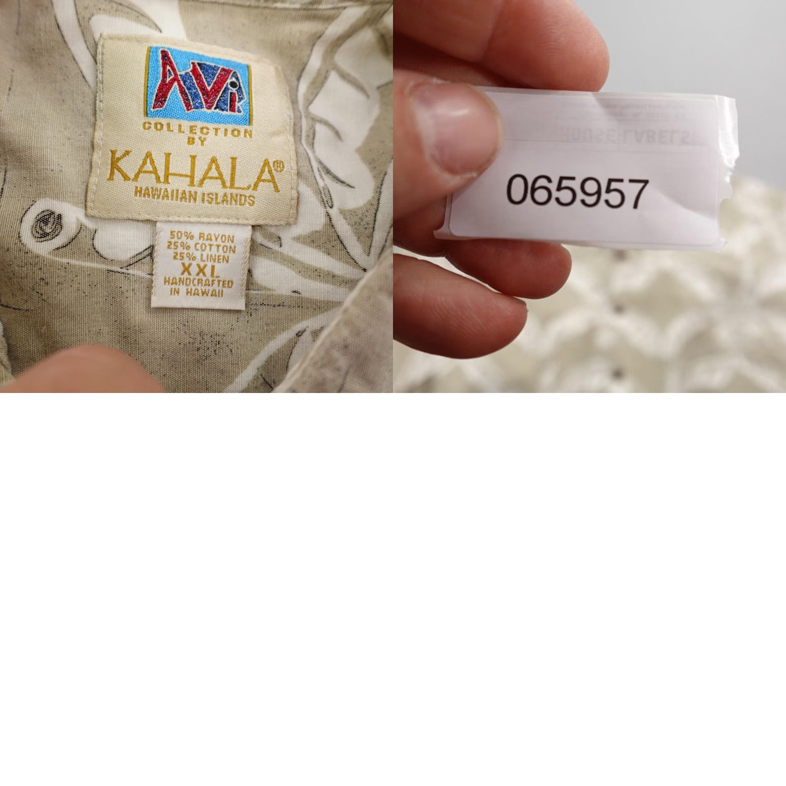 Vintage VINTAGE Kahala Shirt Mens 2XL Tan Hawaiian Palms Aloha Camp Button Up Rayon Linen Blend Short Sleeve Be Size US XXL / EU 58 / 5 - 8 Thumbnail