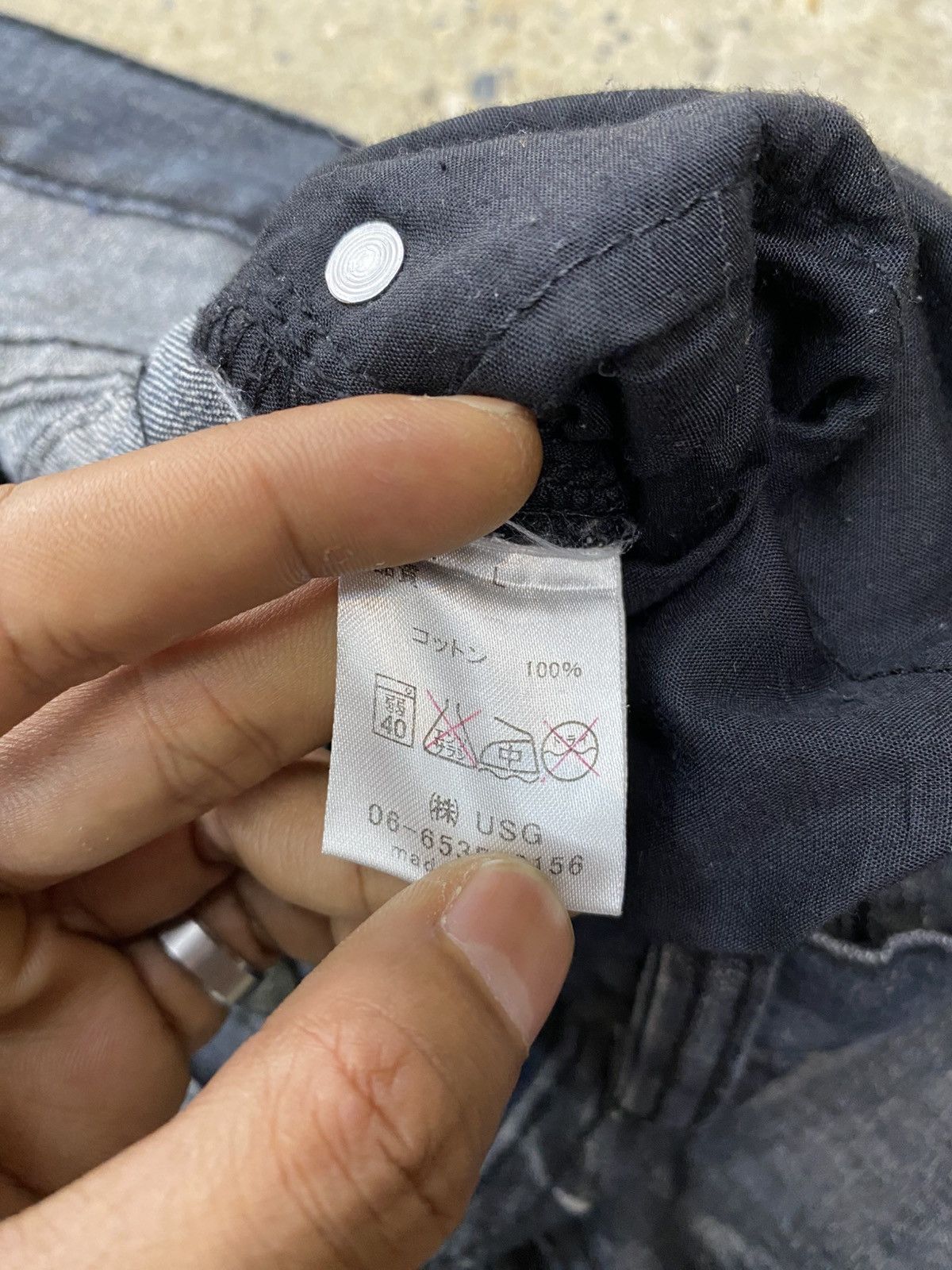 Japanese Brand Black baccara side laced jeans wash Size US 29 - 9 Thumbnail