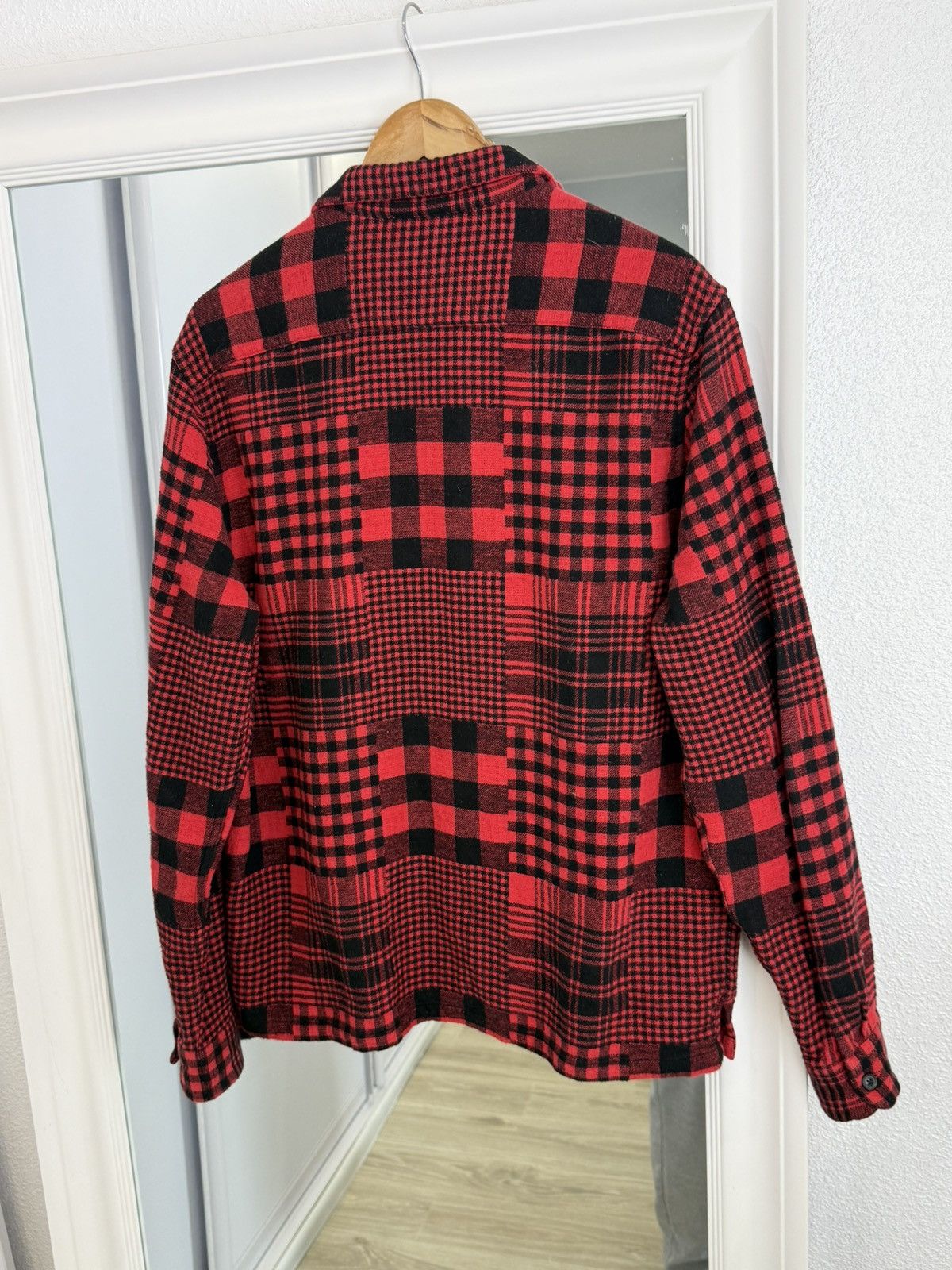 Allsaints Allsaints Brucker Shirt Plain Heavy Shirt Red/Black Size: M Size US M / EU 48-50 / 2 - 10 Thumbnail