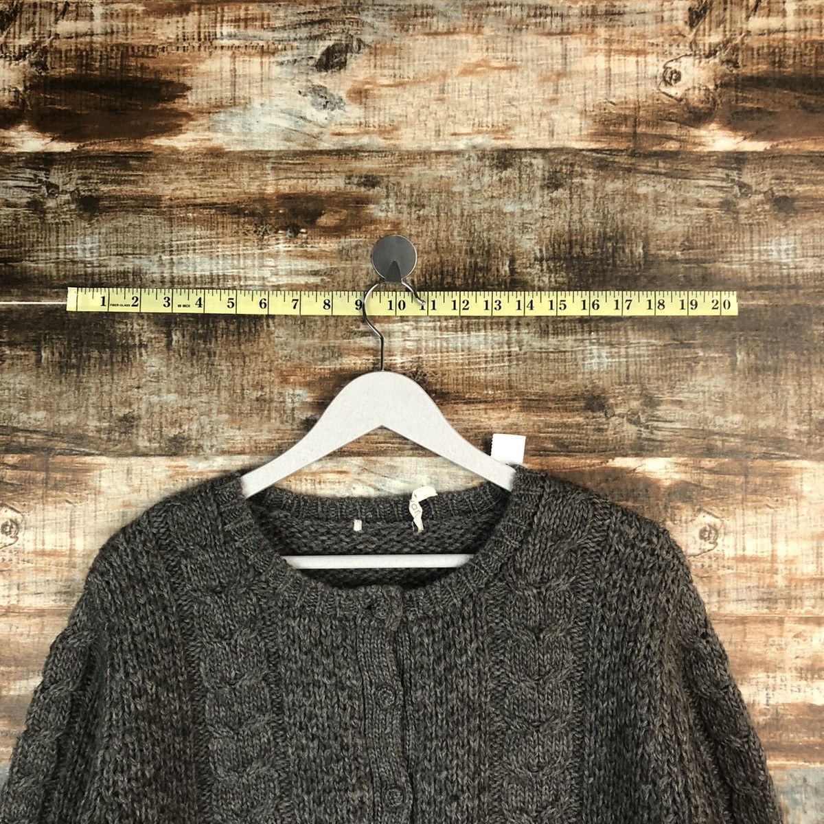 Homespun Knitwear × Japanese Brand Navara vintage Grey Patterned Cardigans Knitwear #A1461 Size S / US 4 / IT 40 - 4 Thumbnail