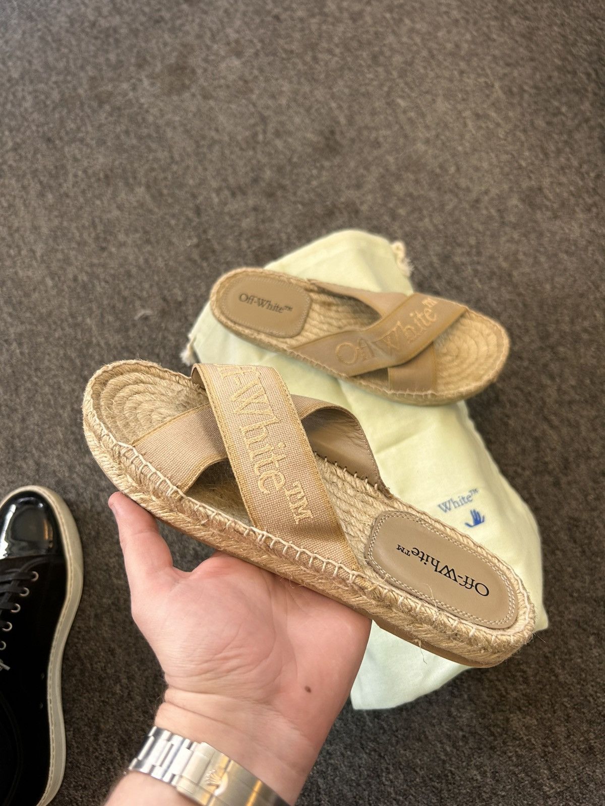 Off-White Off-White Bookish Criss Cross Slides Size US 9 / IT 39 - 1 Thumbnail