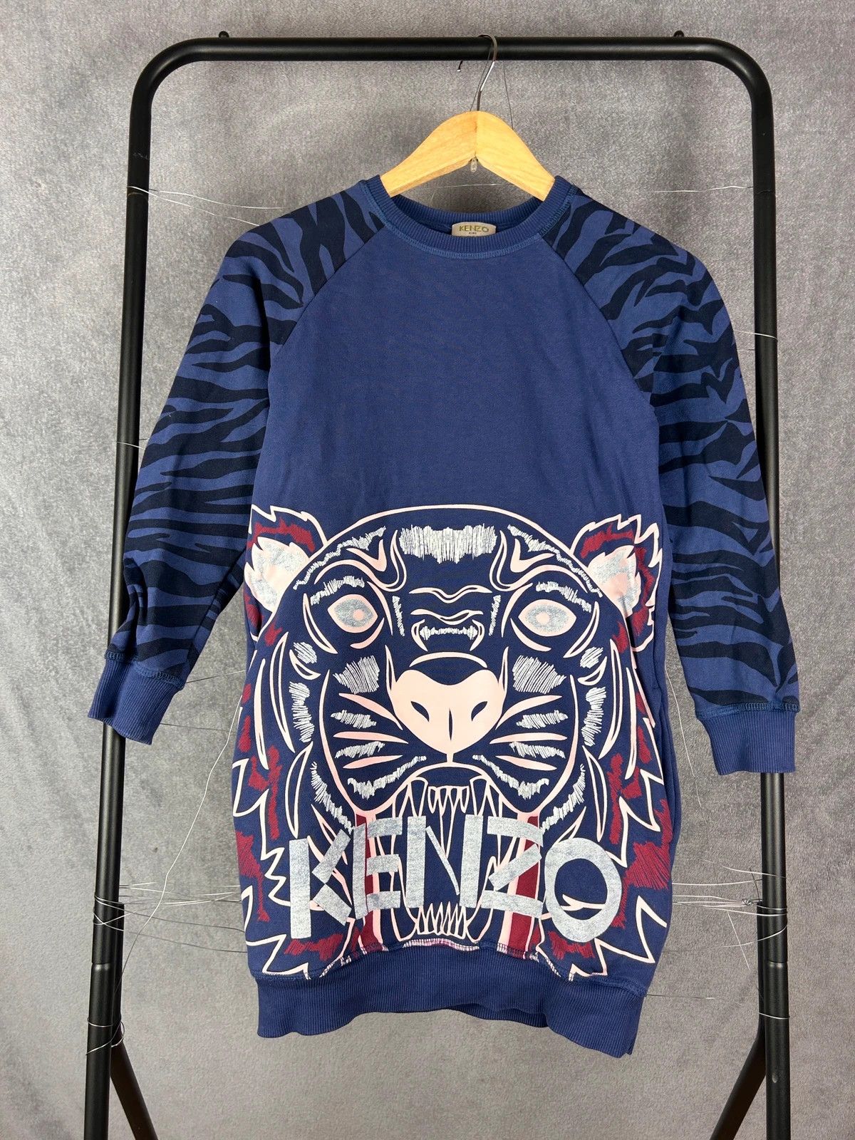 Designer × Kenzo Kenzo purple crewneck big logo tiger spellout print Size XS / US 0-2 / IT 36-38 - 1 Thumbnail