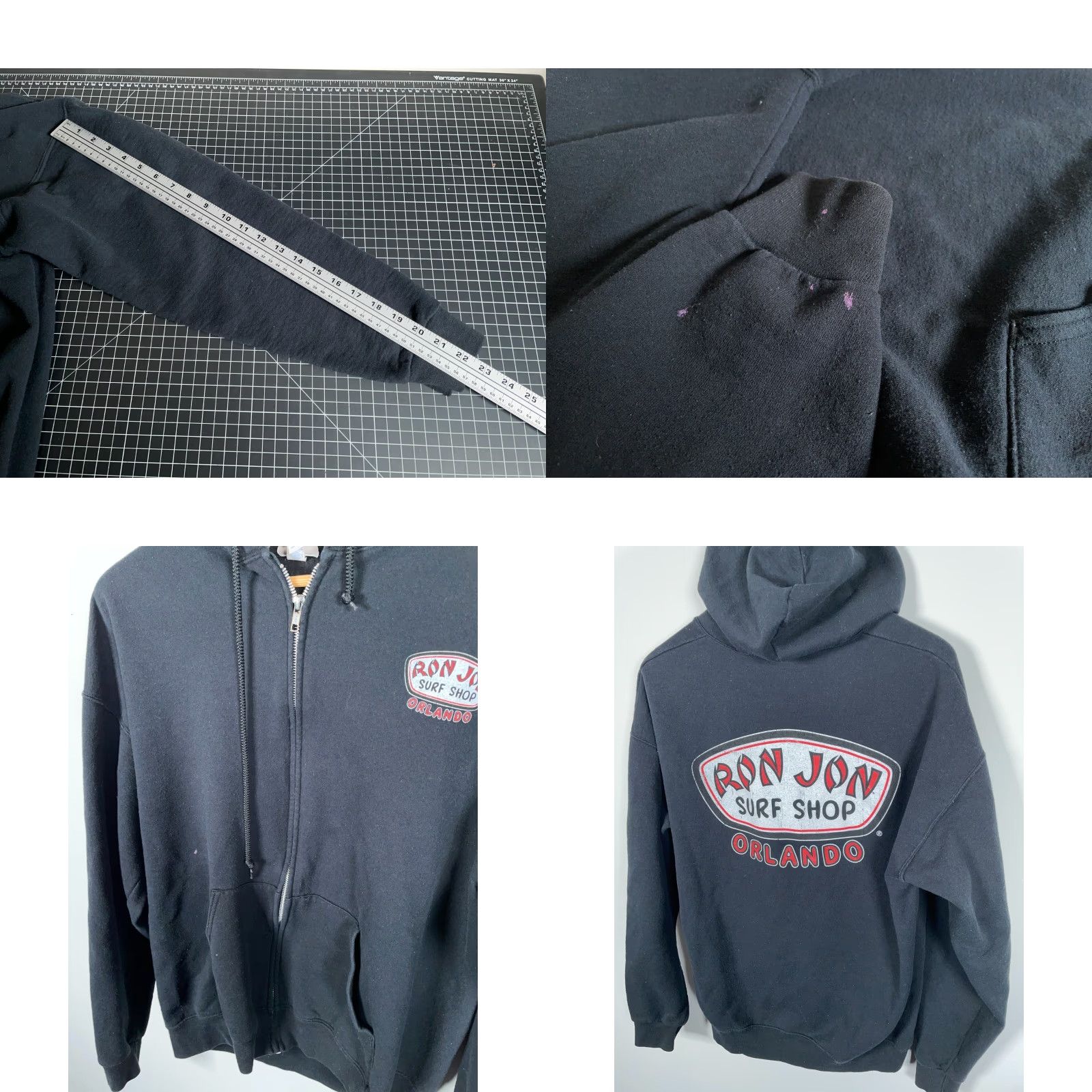 Ron Jon Surf Shop Ron Jon Surf Shop Hoodie Adult XL Black Pullover Sweatshirt Orlando Logo Size US XL / EU 56 / 4 - 8 Thumbnail