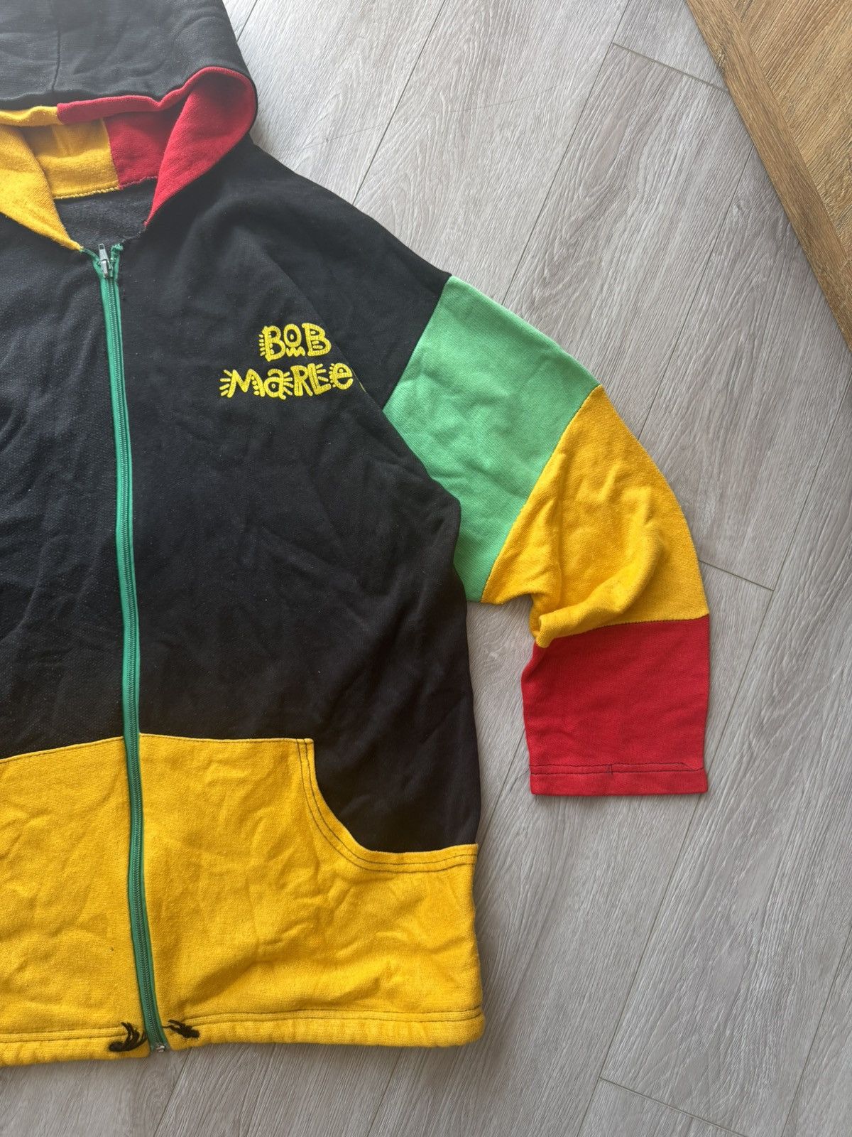 Bob Marley CRAZY Vintage Bob Marley Regge Big Face Knitted Zip Hoodie Size US M / EU 48-50 / 2 - 5 Thumbnail