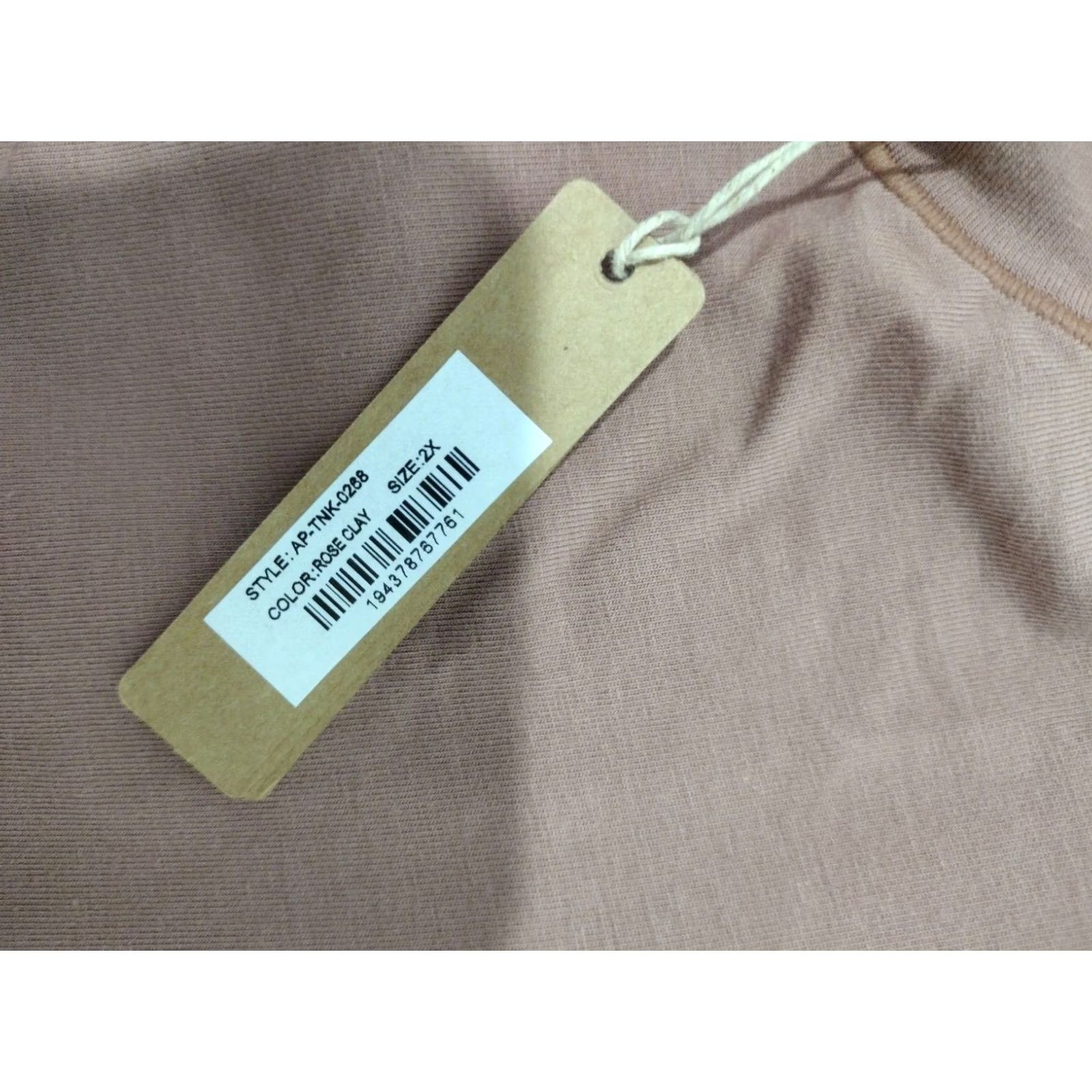 SKIMS Skims Sleeveless Cotton Mock Neck Tank Top Rose Clay 2X AP-TNK-0268 Size XXL / US 16-18 / IT 52-54 - 5 Thumbnail