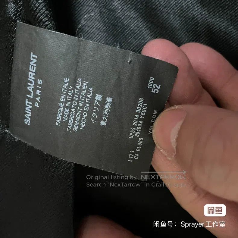 Saint Laurent Paris Saint Laurent Paris Leather jacket with lamb fur Size US L / EU 52-54 / 3 - 3 Thumbnail