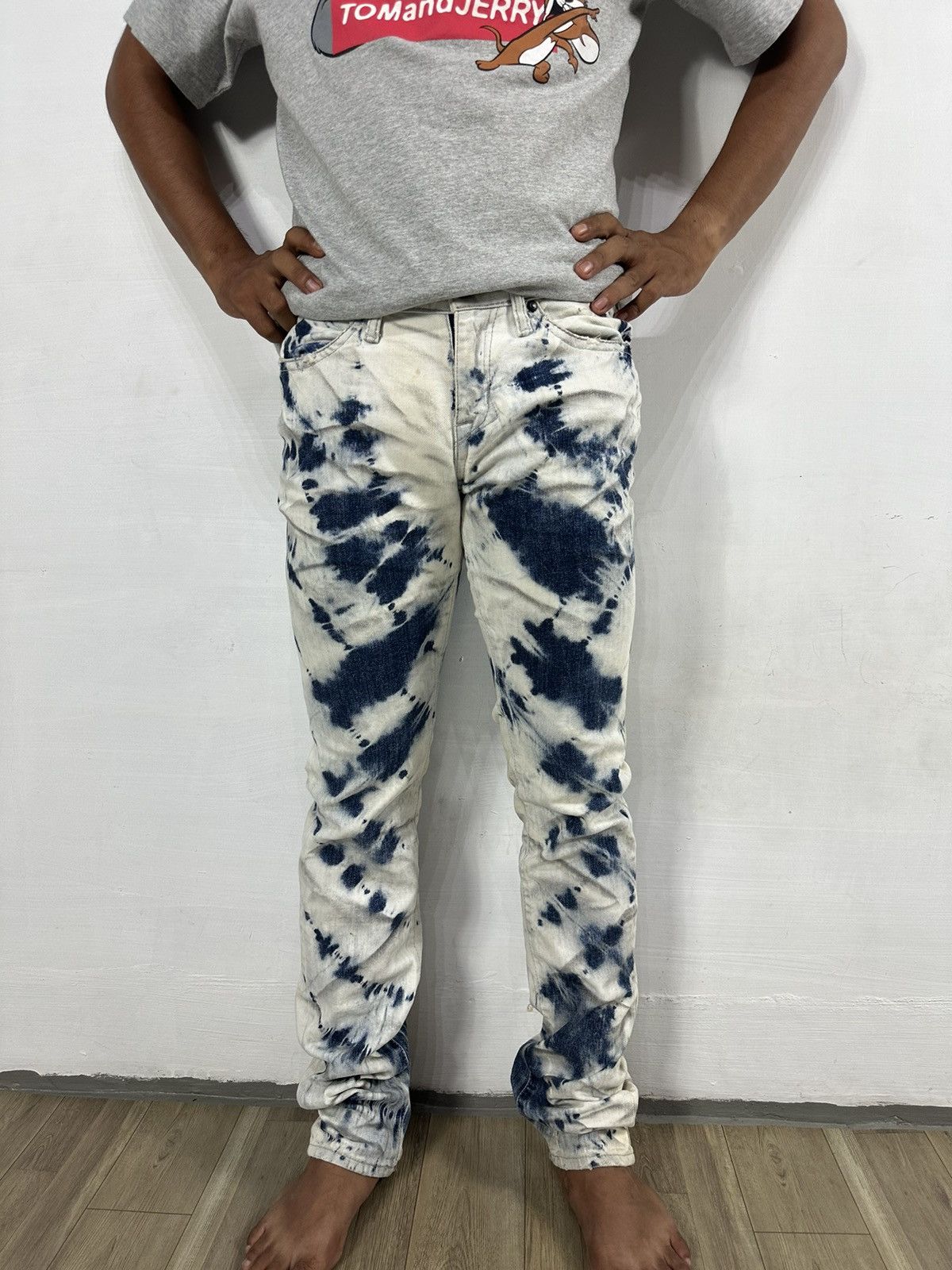 Japanese Brand Civarize Acid Wash Skinny Jeans Pants Size US 29 - 21 Thumbnail