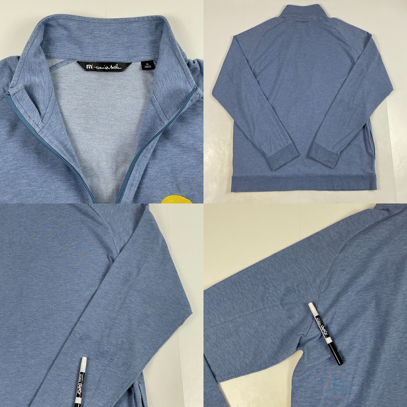 TravisMathew Travis Mathew Shirt Mens XL Blue Golf 1/4 Zip Pullover Golfing Activewear Casual Warm Weather Comfort Moisture Wicking Size US XL / EU 56 / 4 - 8 Thumbnail