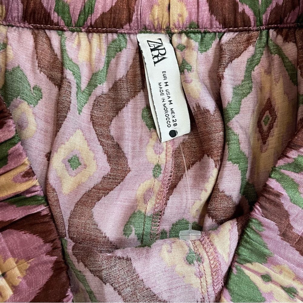 Zara New Zara Satin Viscose Elastic Waist Drawstring Pants Size Size 32" / US 10 / IT 46 - 5 Thumbnail