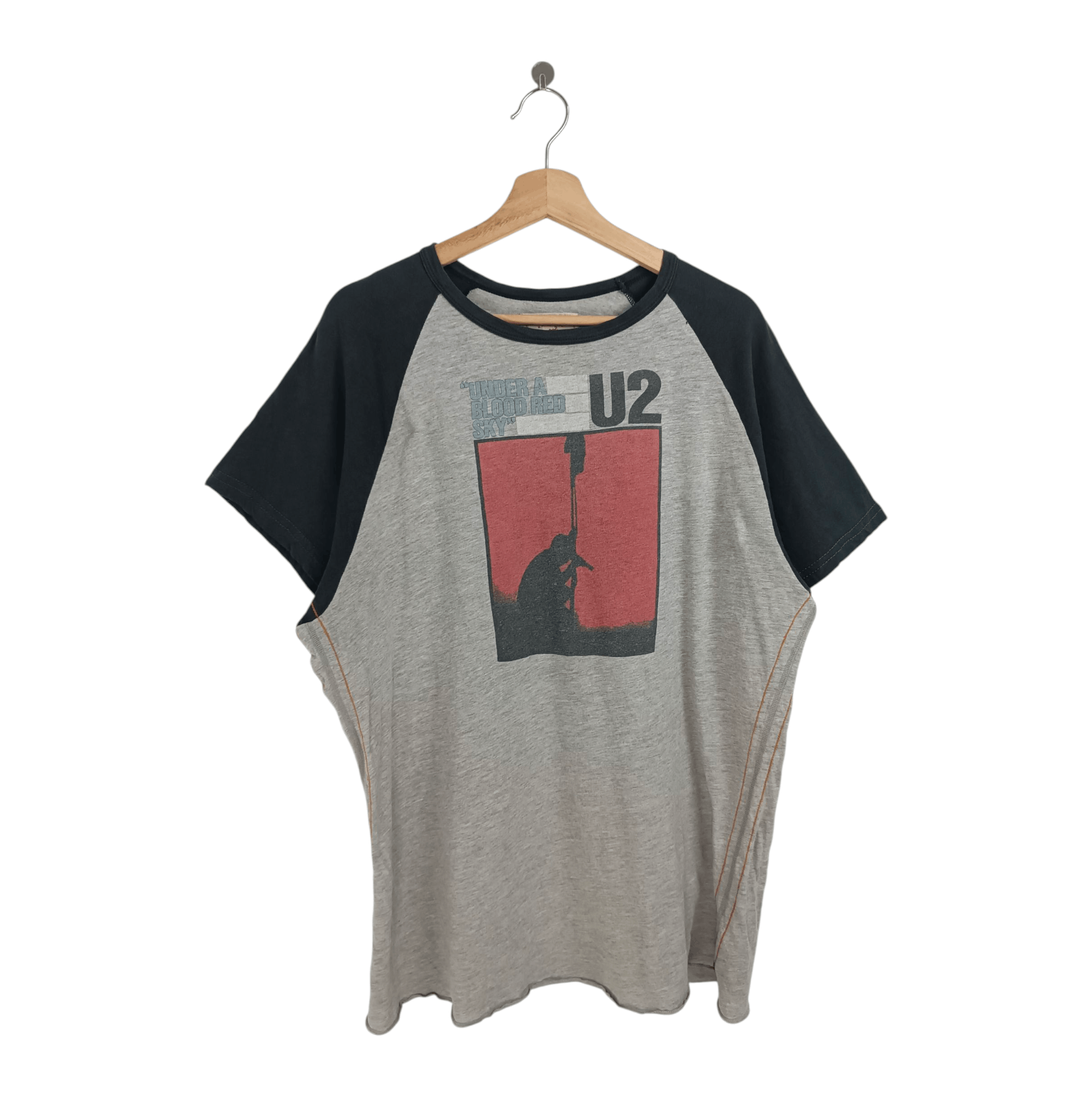 Band Tees THRASHED FADED VINTAGE U2 BLOOD RED SKY VERY RARE Size US L / EU 52-54 / 3 - 1 Thumbnail