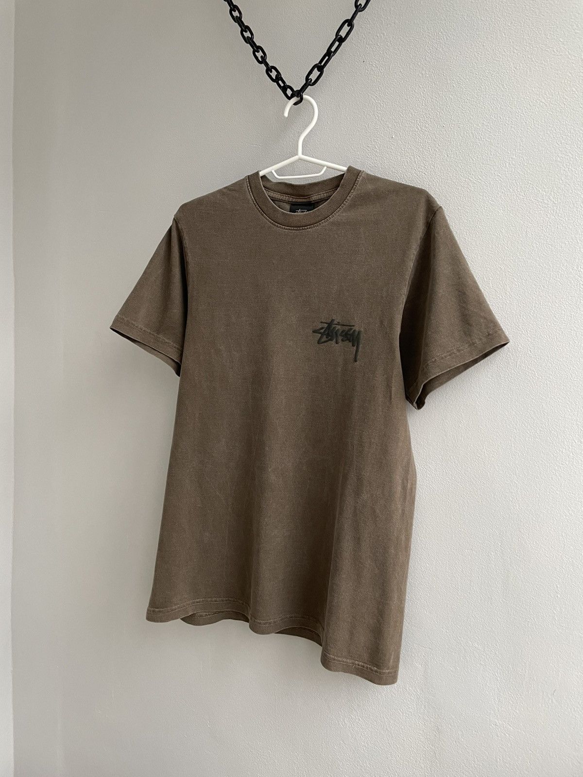 Stussy Stussy Big League Pigment Dyed Logo Brown Green T Shirt Tee Size US S / EU 44-46 / 1 - 8 Thumbnail