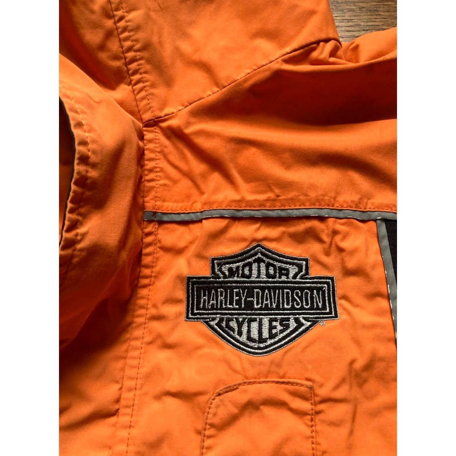 Harley Davidson Harley-Davidson Jacket Rain Coat GoreTex Orange Black Mens M Water Resistant Riding Motorcycle Outdoor Size US M / EU 48-50 / 2 - 5 Thumbnail