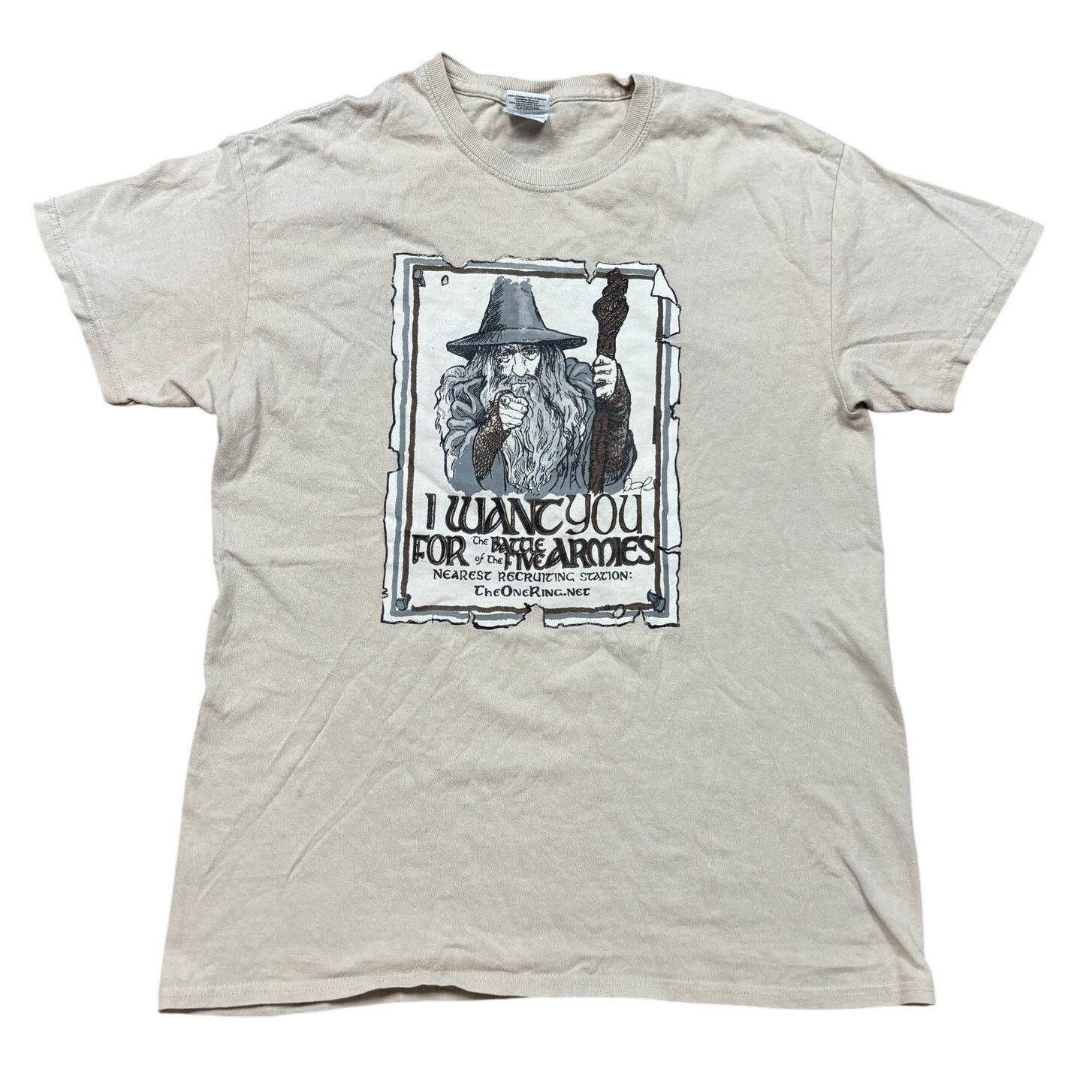 Gildan The Hobbit Gandalf I Want You Movie Promo Shirt Men's Medium Size US M / EU 48-50 / 2 - 1 Thumbnail