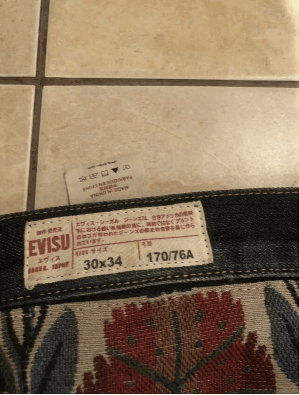 CLOT Evisu X CLOT Collab Mens Tribal Mayan Selvedge Denim Jeans Size US 30 / EU 46 - 9 Thumbnail