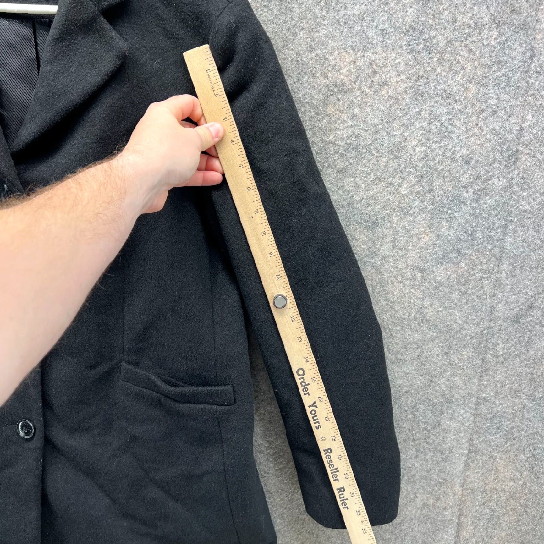 Ralph Lauren VINTAGE Lauren Ralph Lauren Trench Coat Jacket Womens 14 Black Label Wool Long Sleeve Button Logo All Seasons Fall Winter Spring，以 Size XL / US 12-14 / IT 48-50 - 4 Thumbnail