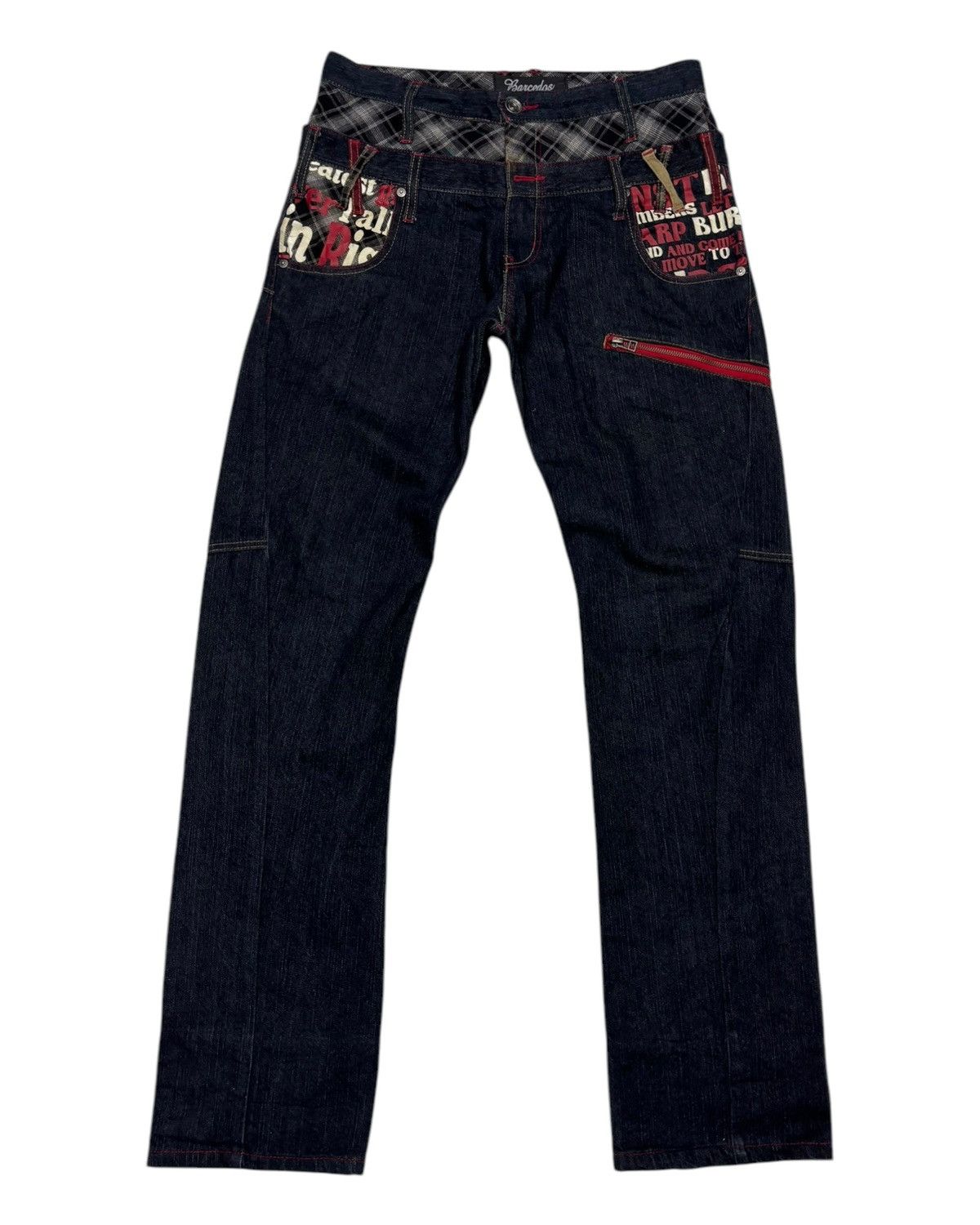 Hysteric Glamour × If Six Was Nine × Japanese Brand VINTAGE DOUBLE WAIST JEANS BARCEDOS BLUE DENIM SKULLS JEANS Size US 32 / EU 48 - 7 Thumbnail