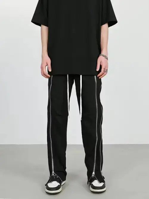 Jean multi zipper flared tactical pants Size US 34 / EU 50 - 2 Thumbnail