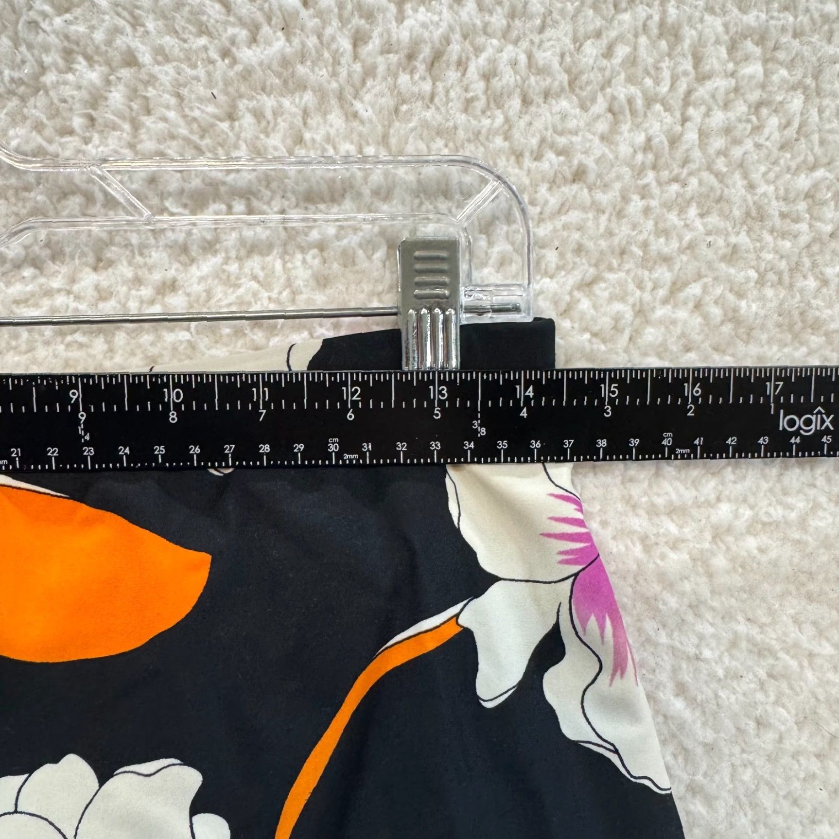 Vintage VINTAGE Swim Shorts 10 Large Black Orange Floral Swimsuit Bathing Suit Size 32" / US 10 / IT 46 - 3 Thumbnail