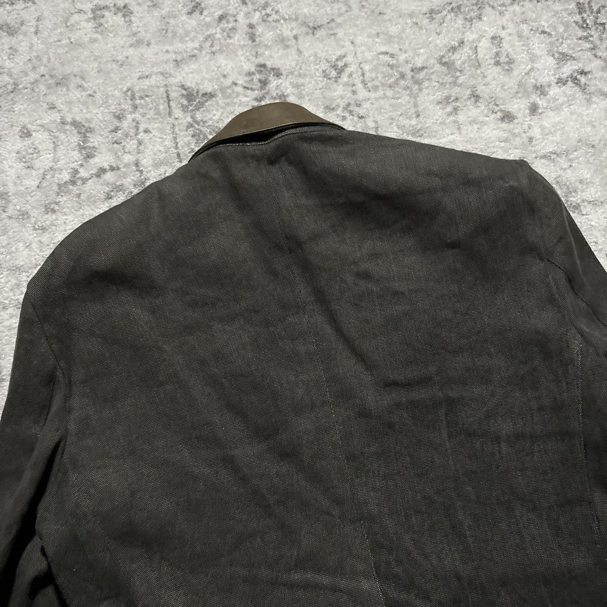 Isamu Katayama Backlash Isamu Katayama Leather Detailed Blazer Suit Jacket | Size S Size 38R - 10 Thumbnail