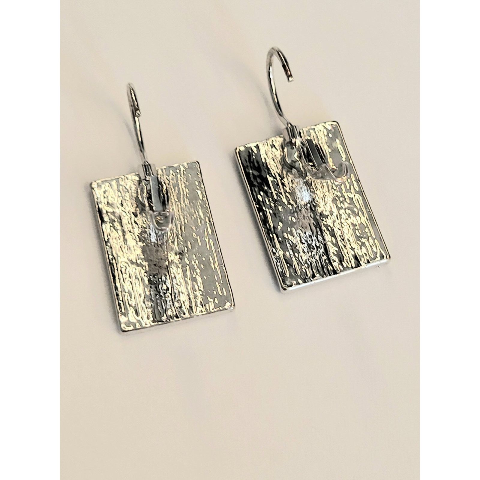 Other Silver Enamel Artisan Earrings Mardi Gras Lever Pierced Boho Size ONE SIZE - 6 Thumbnail
