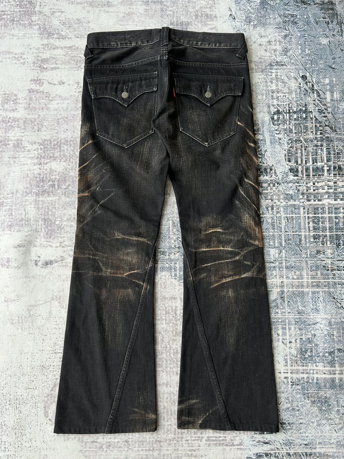 Tornado Mart Tornado Mart Super Lace Flared Denim Size US 33 - 3 Thumbnail