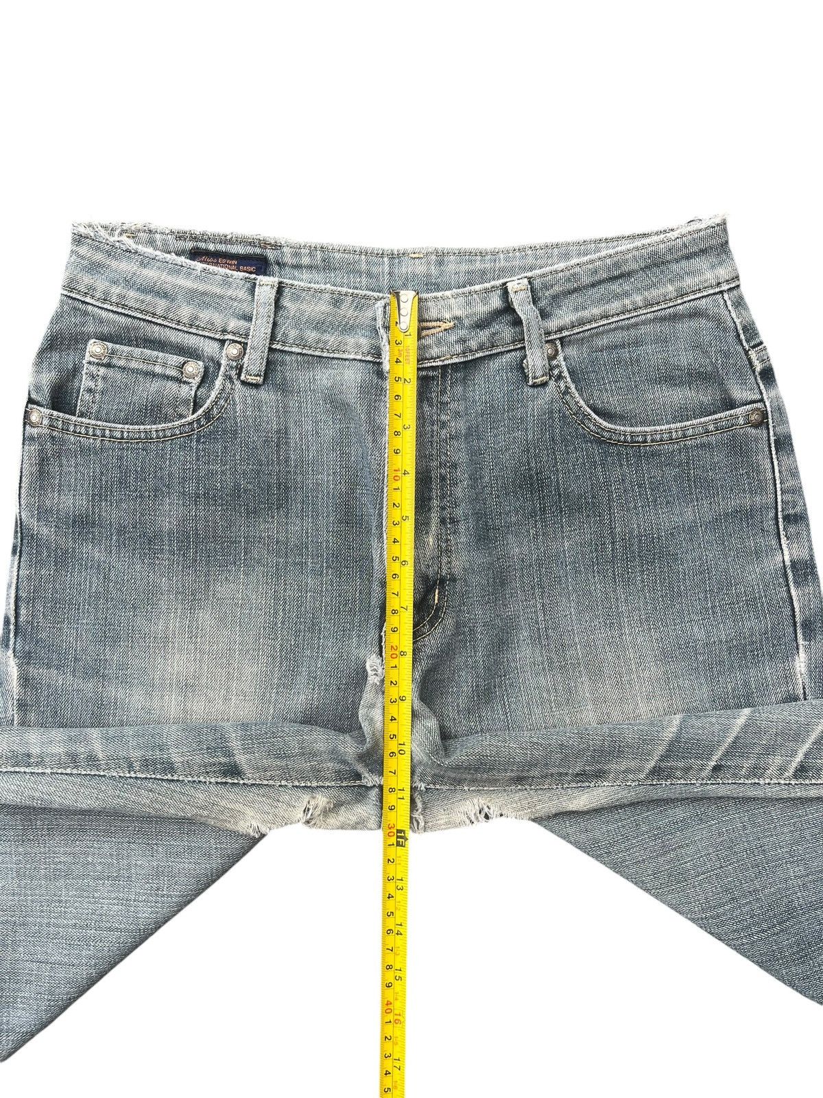 Edwin × Japanese Brand × KMRii Vintage Japanese Brand Blue Washed Straight Frayed Leg Jeans Size US 29 - 12 Thumbnail