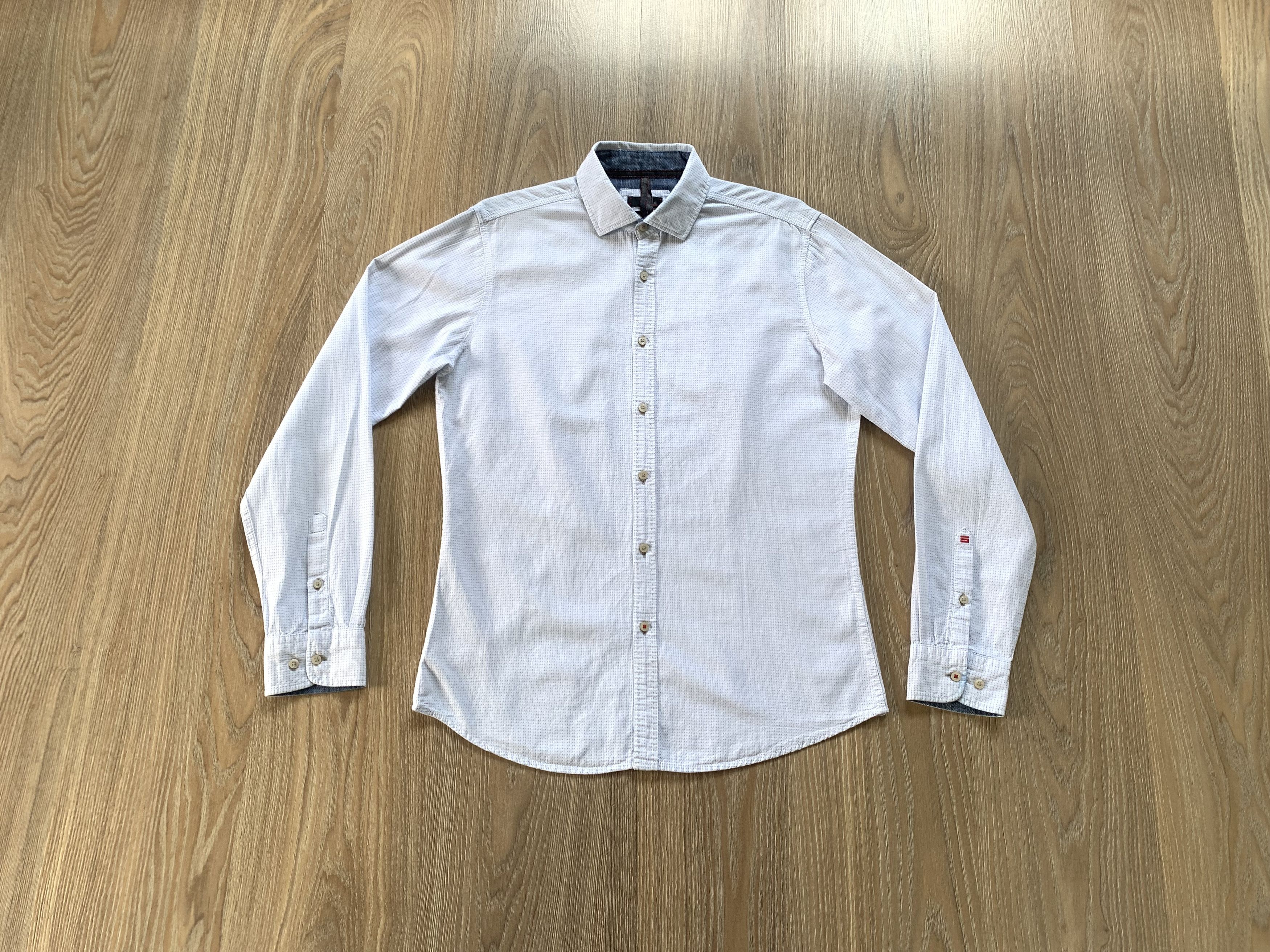 CINQUE Cinque Men's Long Sleeve Slim Fit Shirt Size US S / EU 44-46 / 1 - 1 Thumbnail