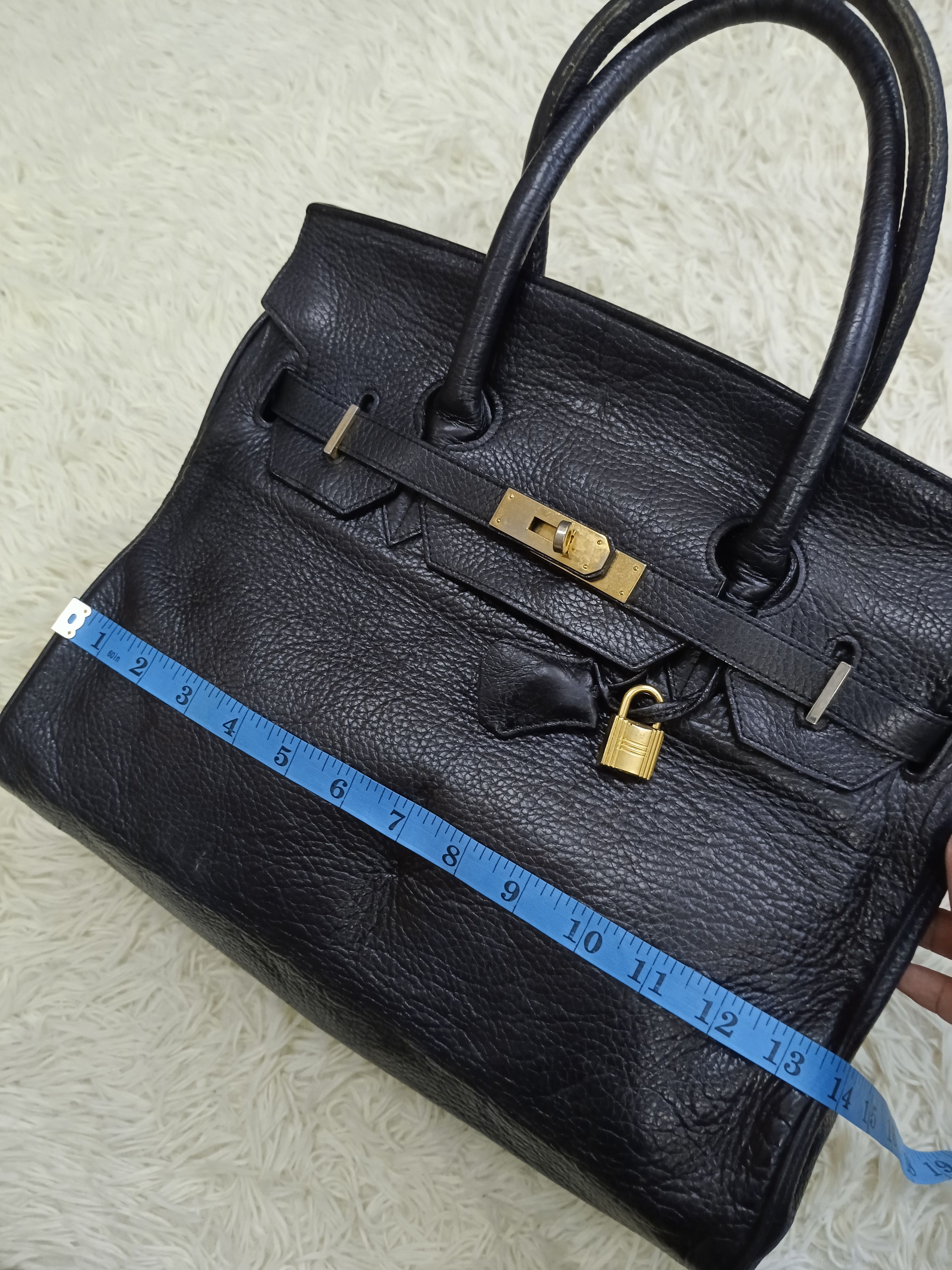 Leather HELLAS LEATHER BLACK BIRKIN Size ONE SIZE - 9 Thumbnail