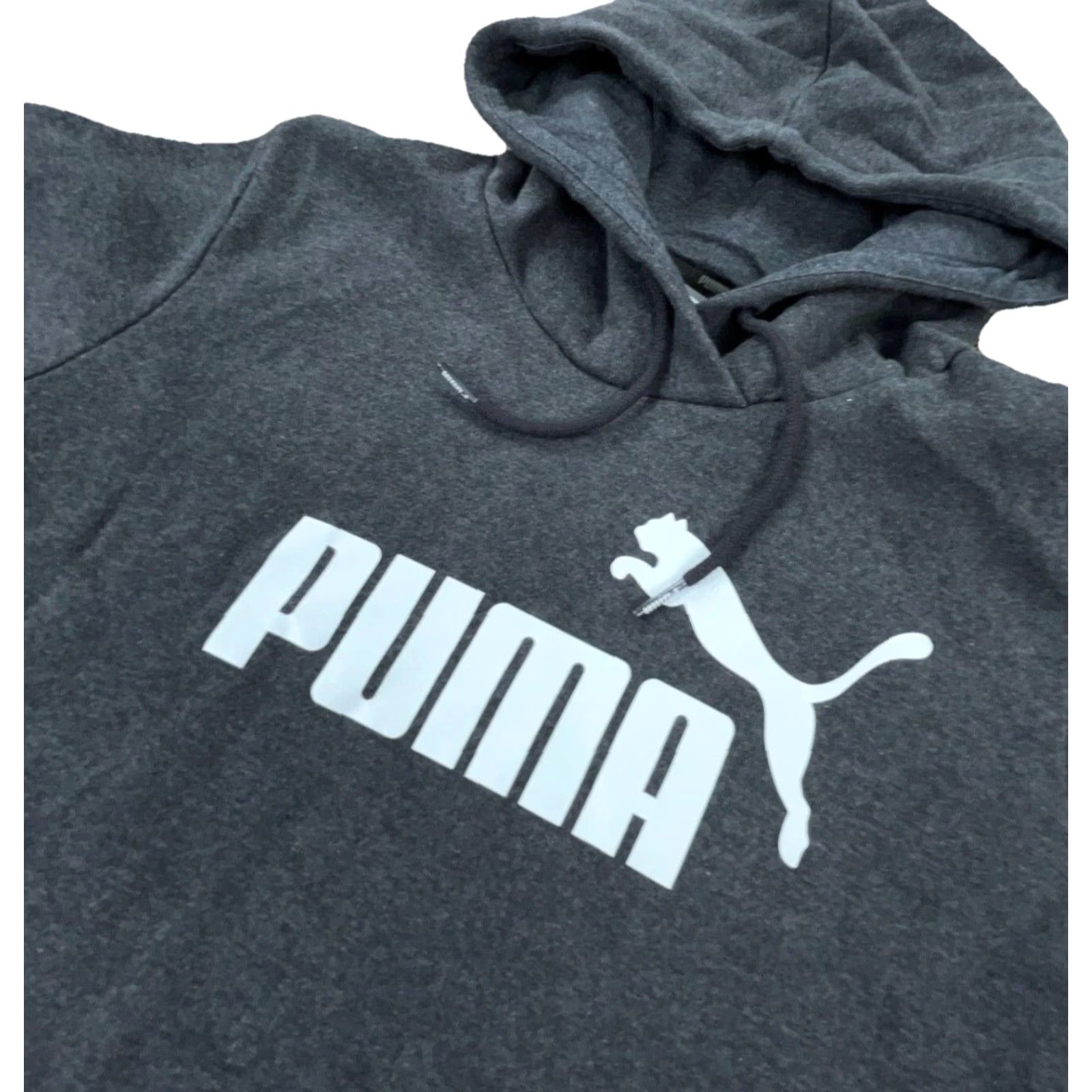 Puma Puma Hoodie Women Large Gray White Sweatshirt Sweater Spell Out Pull Over Ladies Size L / US 10 / IT 46 - 3 Thumbnail