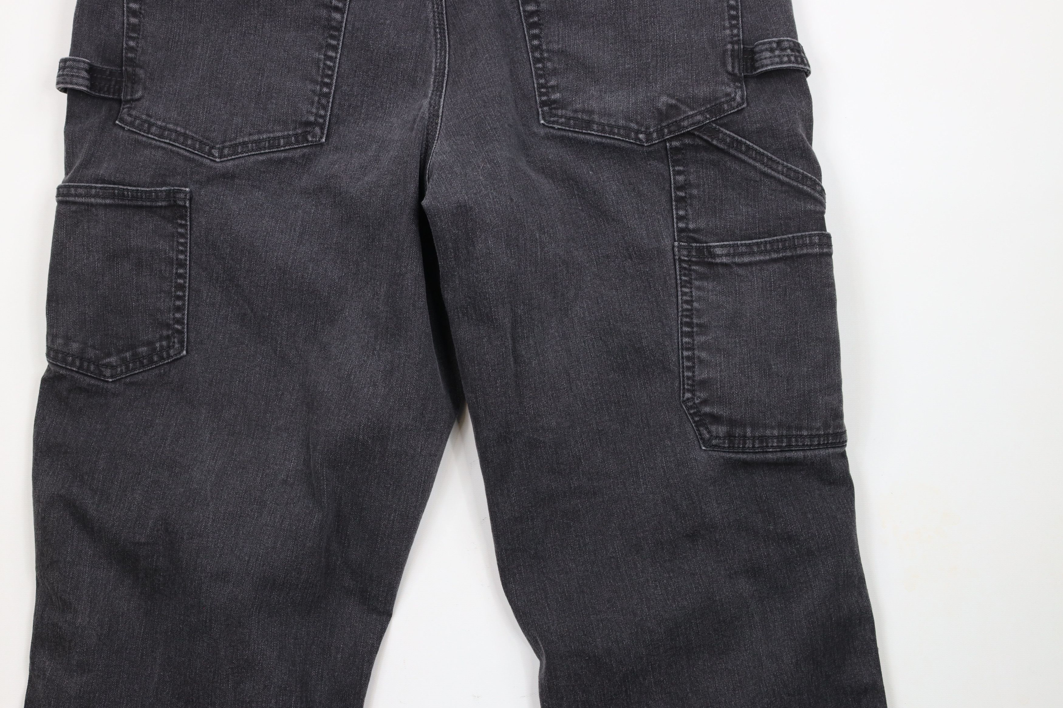 Caterpillar × Vintage Vintage Caterpillar Out Wide Leg Dungaree Denim Jeans Black Size US 38 / EU 54 - 10 Thumbnail