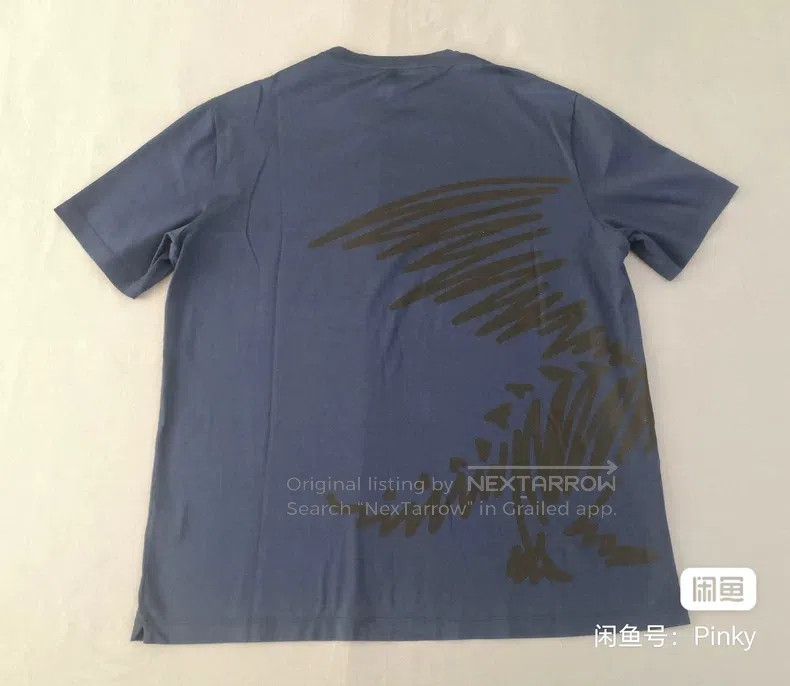 Hermes Hermes Men's short-sleeve T-shirt, dark blue, dragon print Size US L / EU 52-54 / 3 - 6 Thumbnail