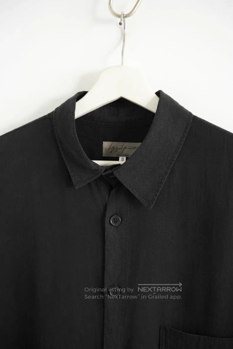 Yohji Yamamoto YOHJI YAMAMOTO Asymmetrical Collar Tencel Shirt Size US L / EU 52-54 / 3 - 3 Thumbnail