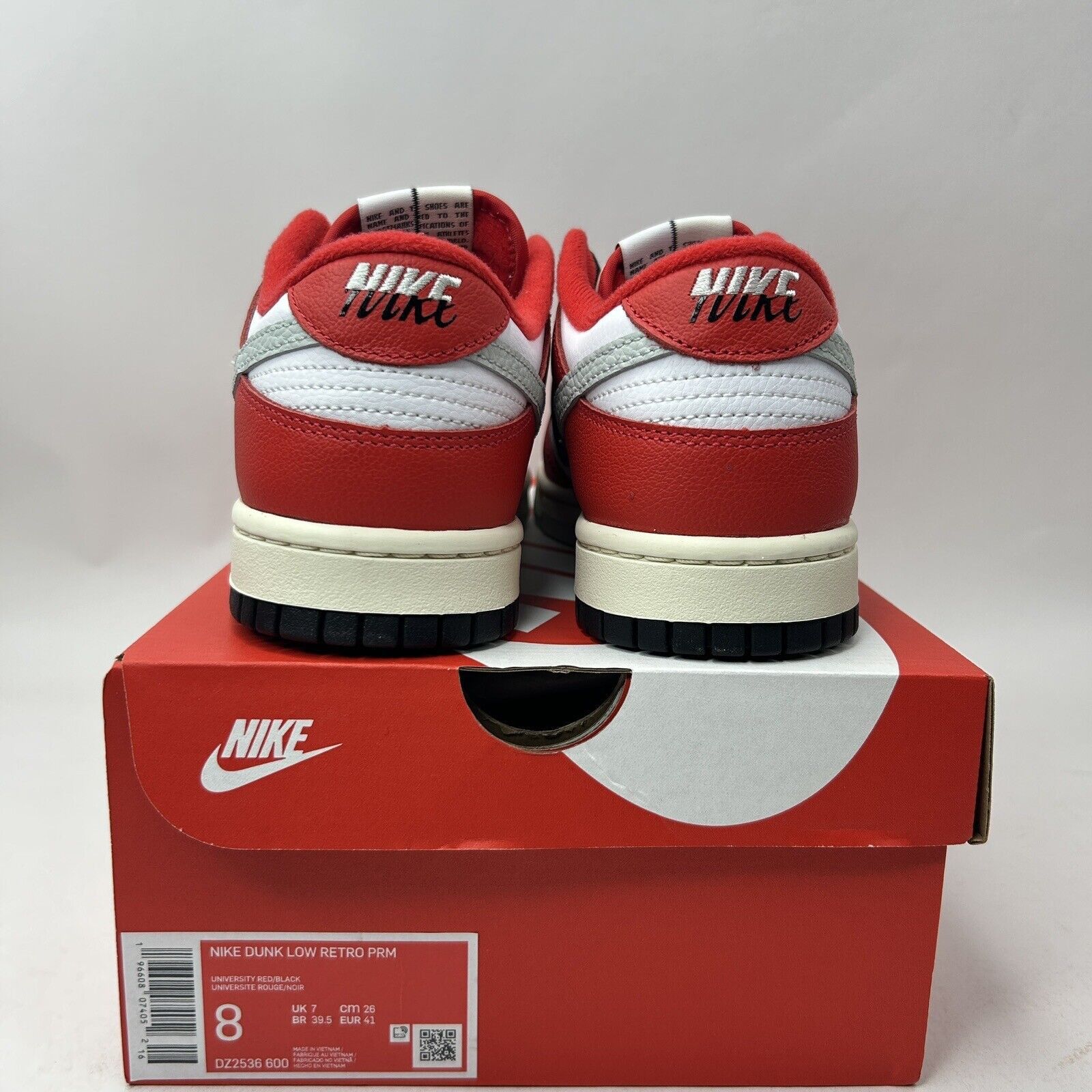 Nike Nike Dunk Low Retro PRM Split “Chicago/University Red” 2023 Size US 8 / EU 41 - 4 Thumbnail
