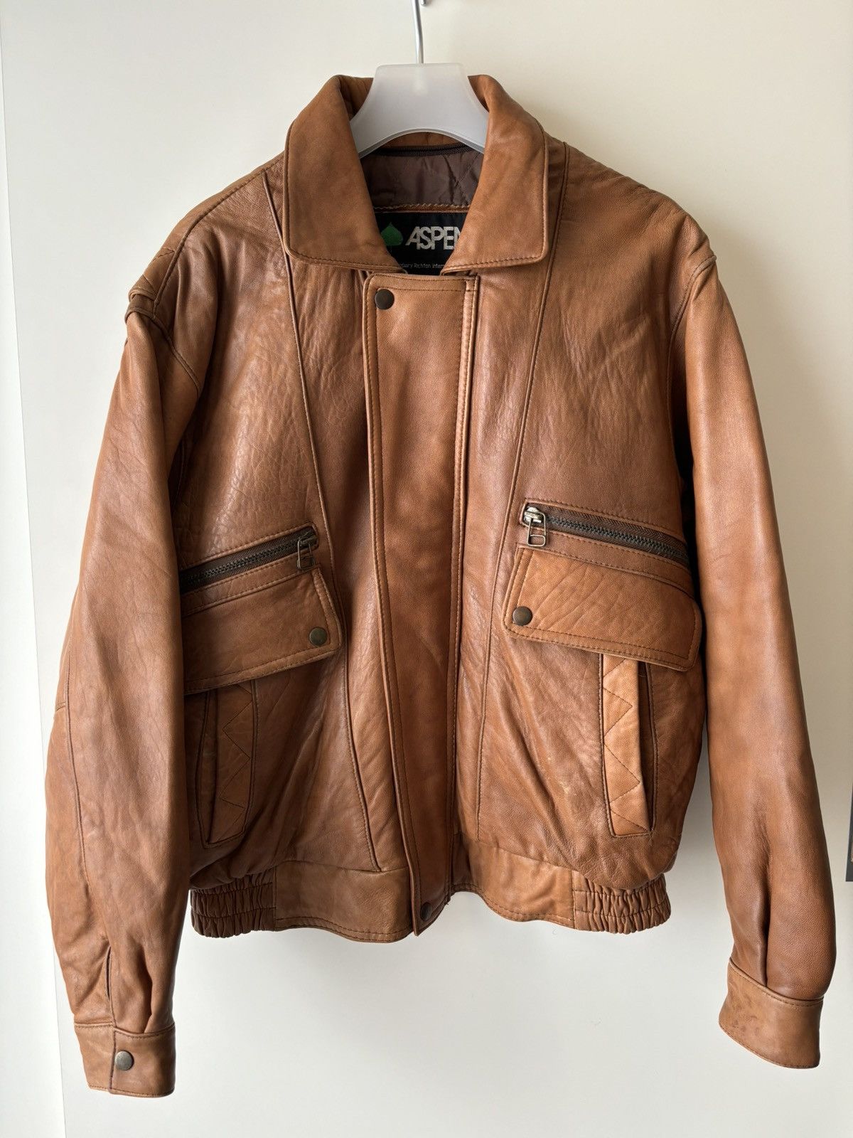 Vintage Aspen Vintage Leather Jacket Size US S / EU 44-46 / 1 - 1 Thumbnail