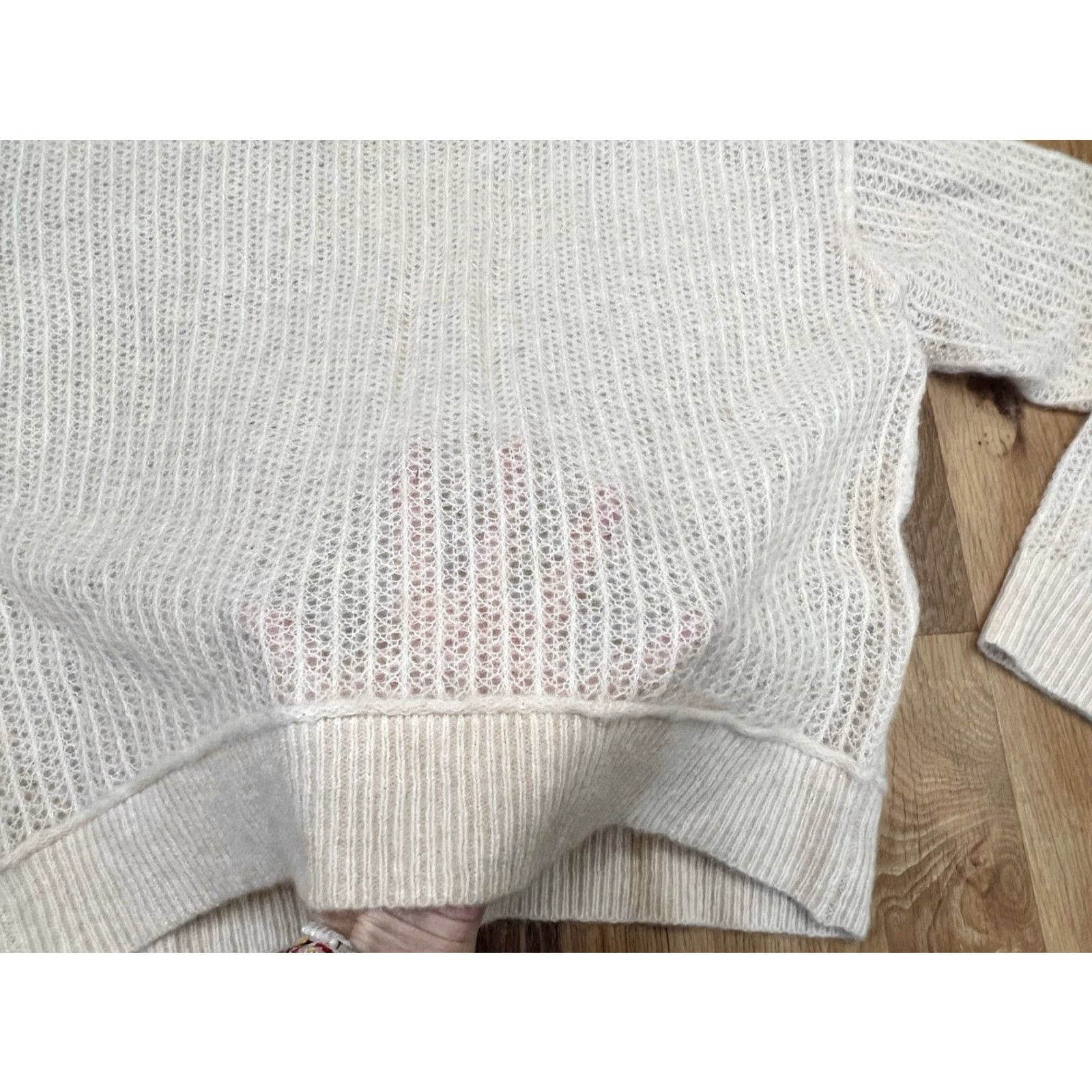 Vintage Kilte Los Angeles Sweater Open Knit Beige Cashmere/Alpaca/Silk S Women Pullover Open-Knit Angel 90s Size S / US 4 / IT 40 - 3 Thumbnail