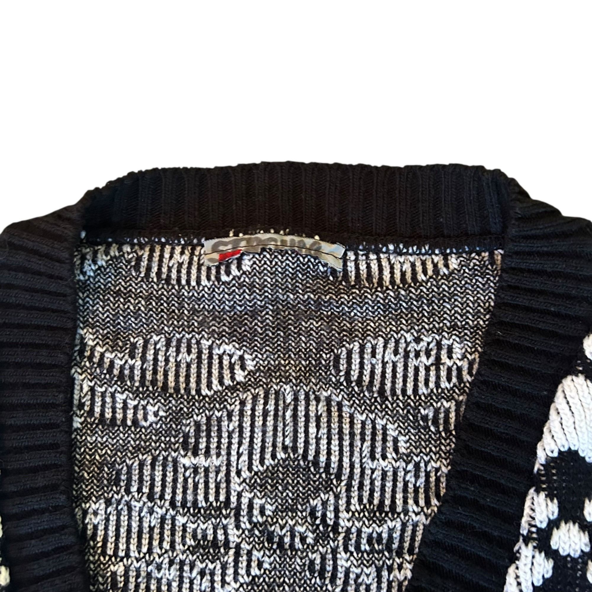 Vintage Vintage Chunky Knit Abstract Novelty Cardigan Sweater M Size M / US 6-8 / IT 42-44 - 2 Thumbnail