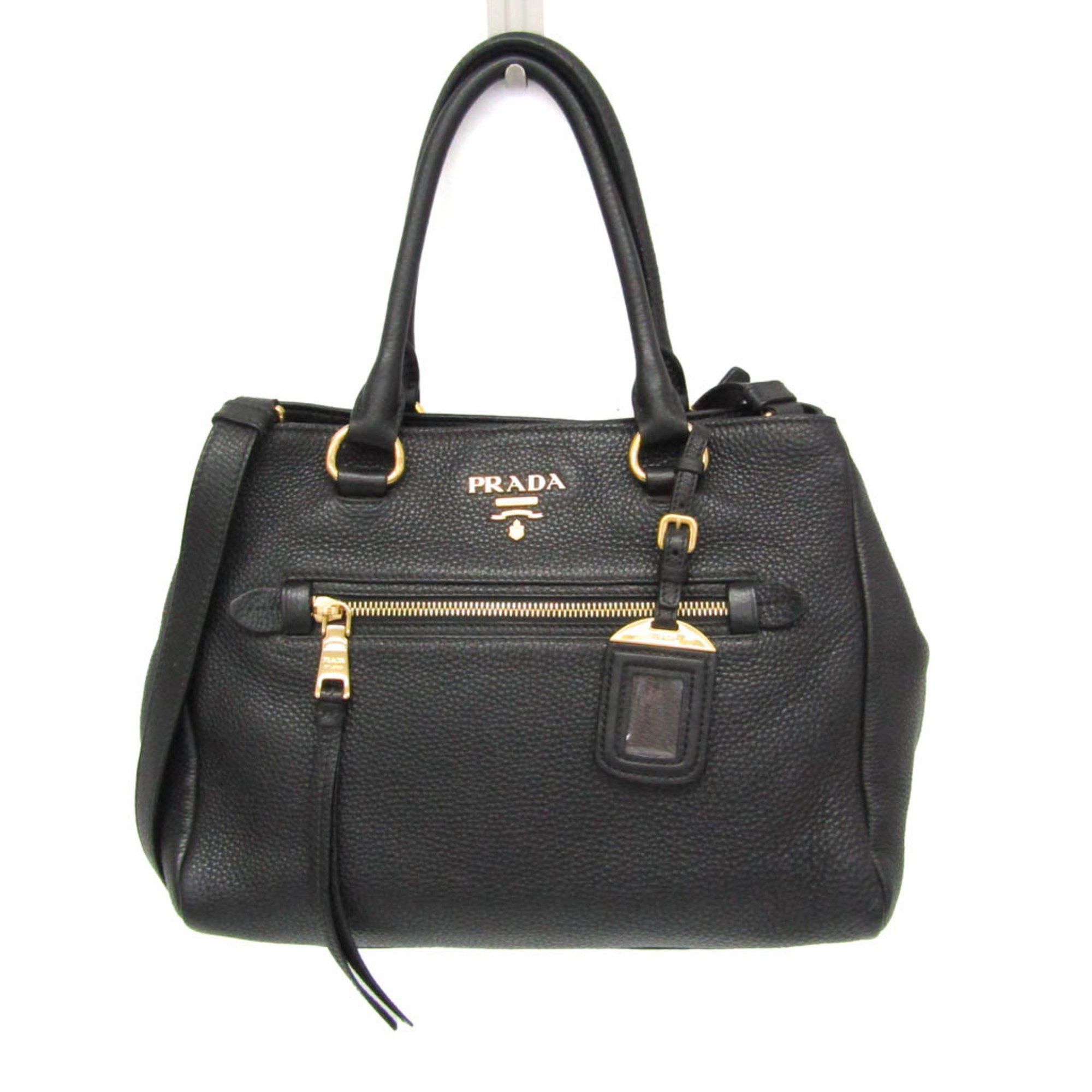Prada Prada VITELLO PHENIX 1BG044 Women's Leather Handbag,Shoulder Bag Black Size ONE SIZE - 1 Thumbnail