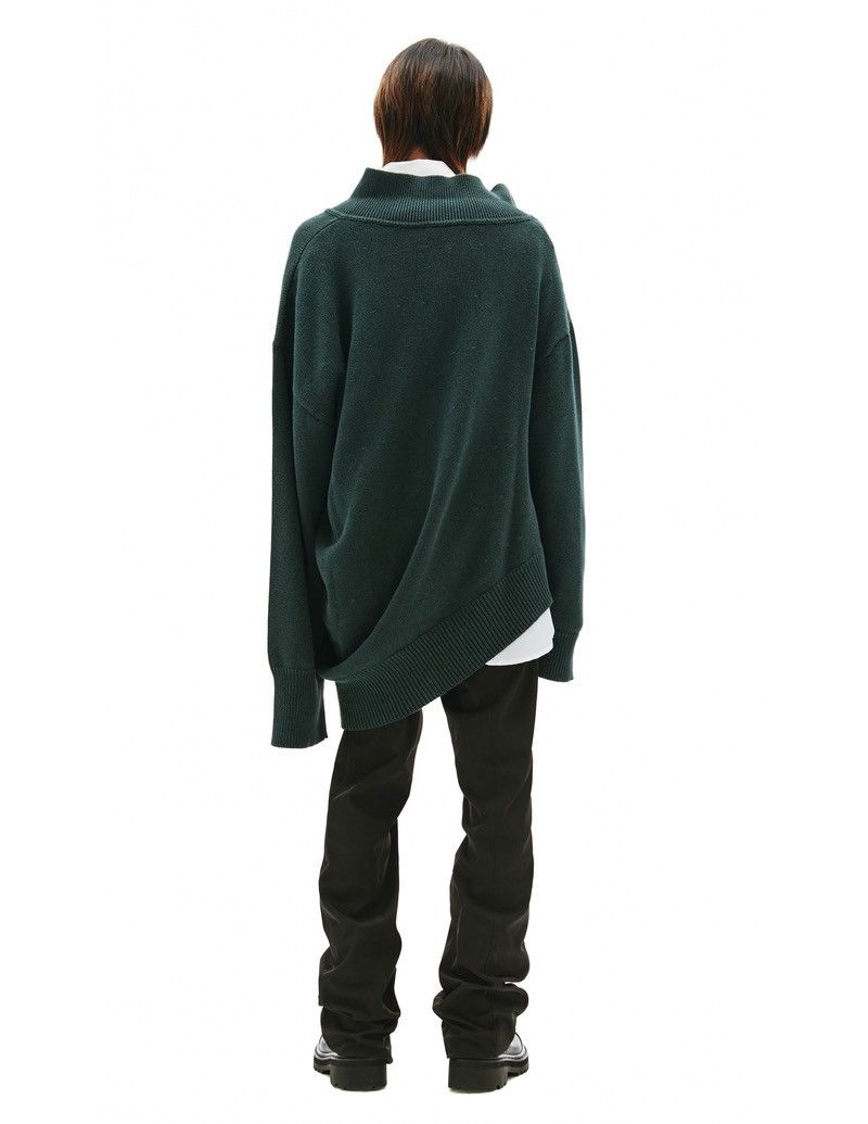 Balenciaga Asymmetric College Crest Polo Knit Sweater S Size US M / EU 48-50 / 2 - 3 Thumbnail