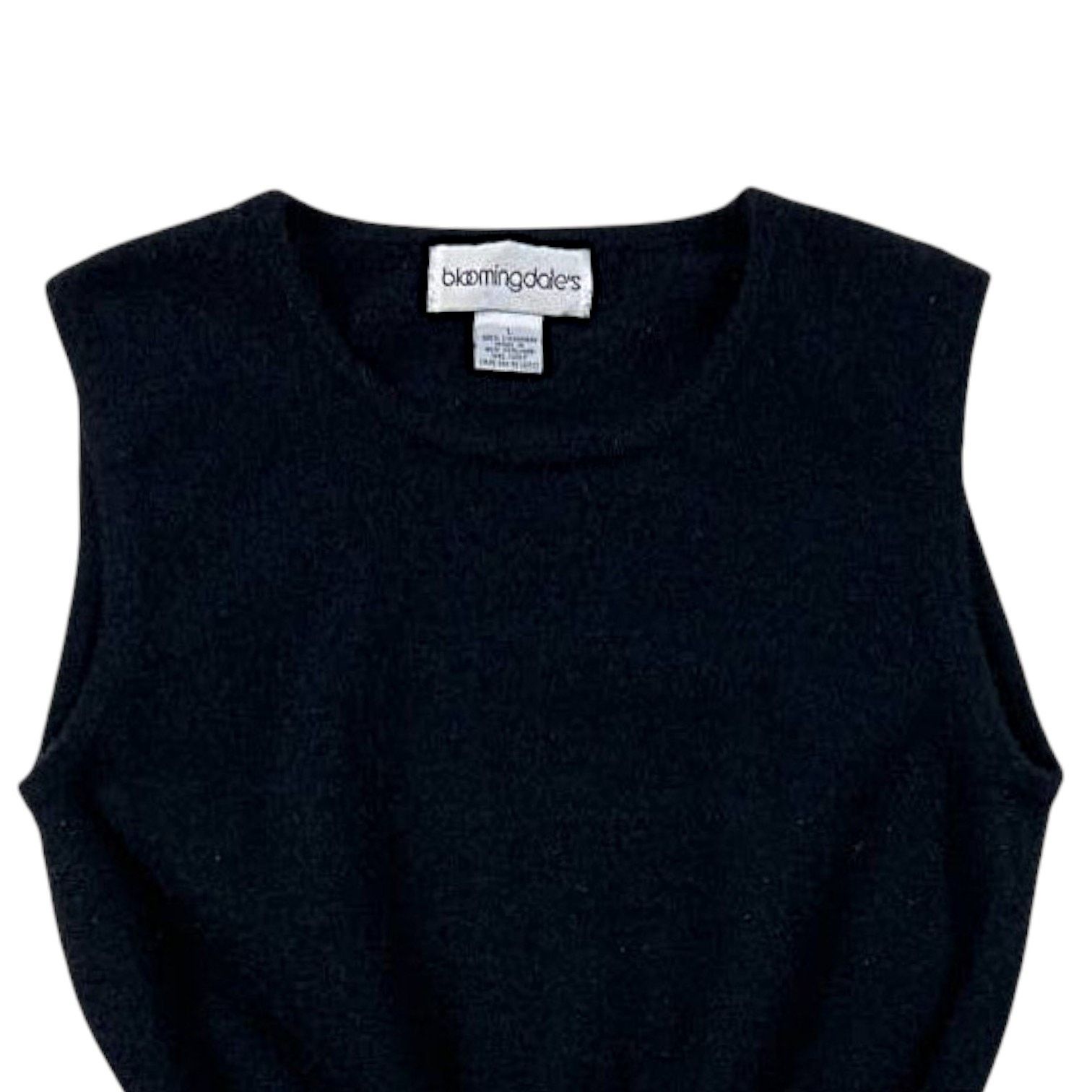 Bloomingdale's Bloomingdale’s Cashmere Black Top | Size L Size L / US 10 / IT 46 - 3 Thumbnail