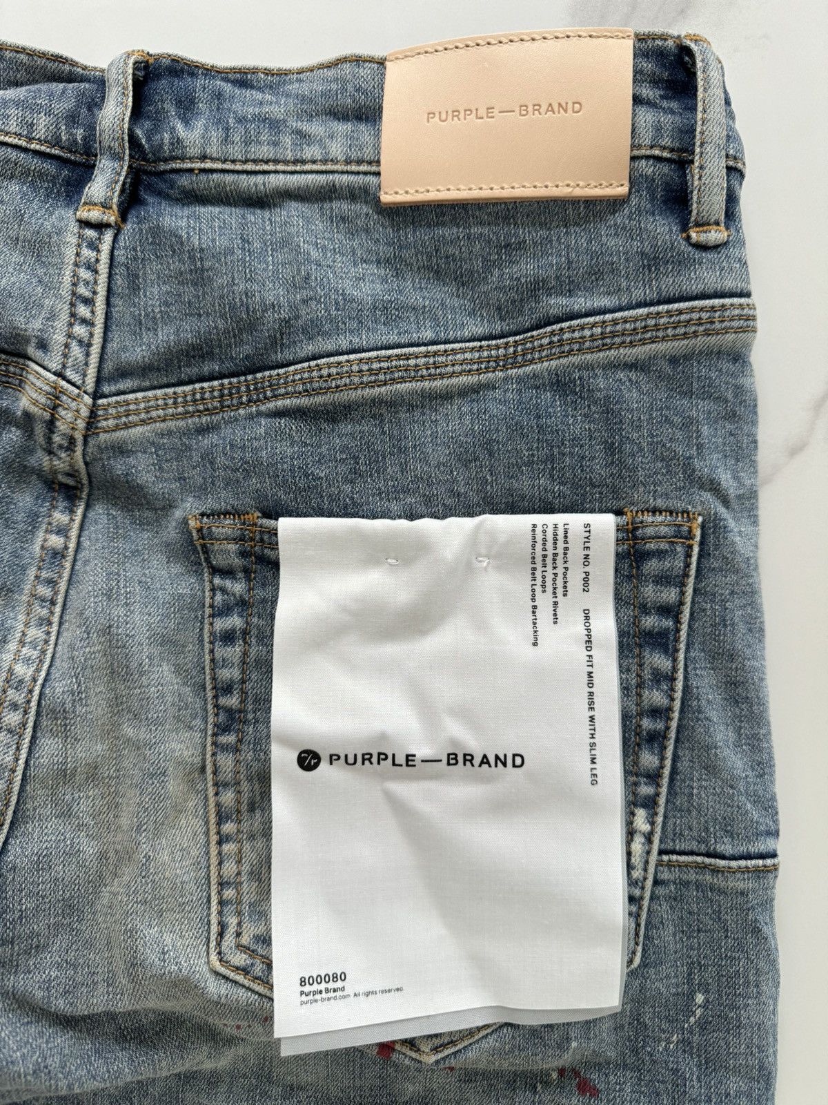 Purple P002 Vintage Spotted Indigo Size US 30 / EU 46 - 6 Thumbnail